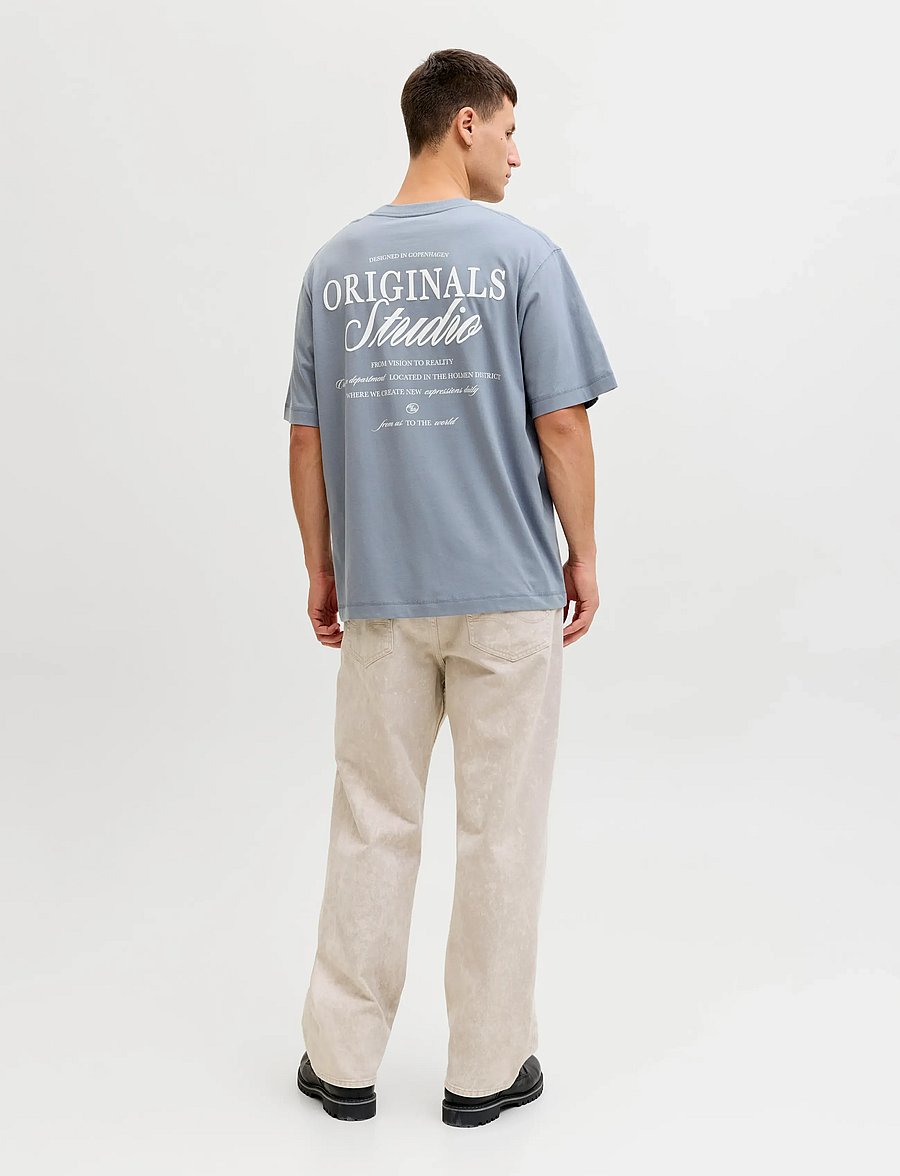 Jack & Jones - JORNORREBRO TYPO TEE SS CREW NECK NOOS - kortærmede t-shirts - tradewinds - 3