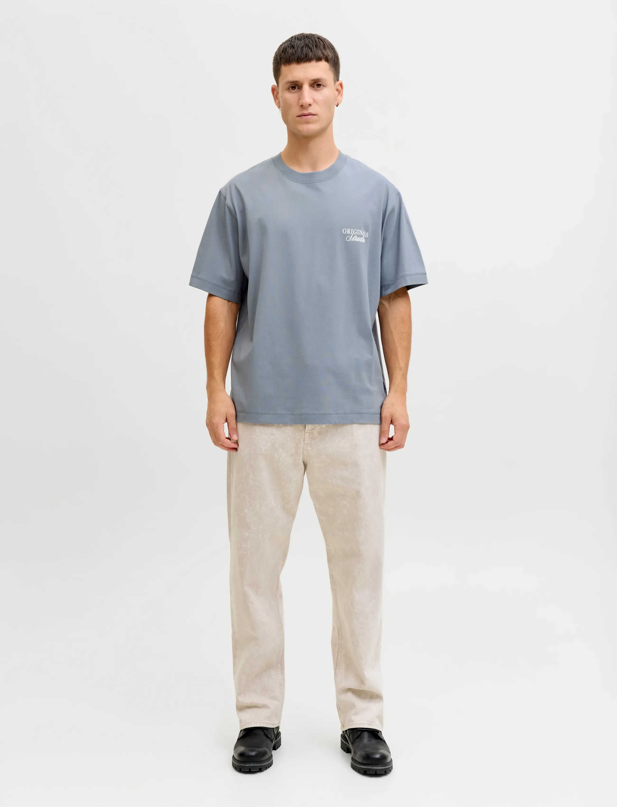 Jack & Jones - JORNORREBRO TYPO TEE SS CREW NECK NOOS - kortærmede t-shirts - tradewinds - 4