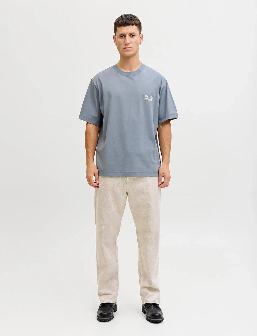 Jack & Jones - JORNORREBRO TYPO TEE SS CREW NECK NOOS - kortærmede t-shirts - tradewinds - 4