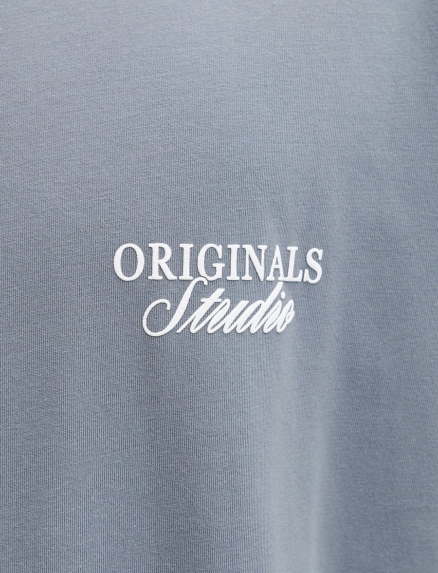 Jack & Jones - JORNORREBRO TYPO TEE SS CREW NECK NOOS - kortærmede t-shirts - tradewinds - 5