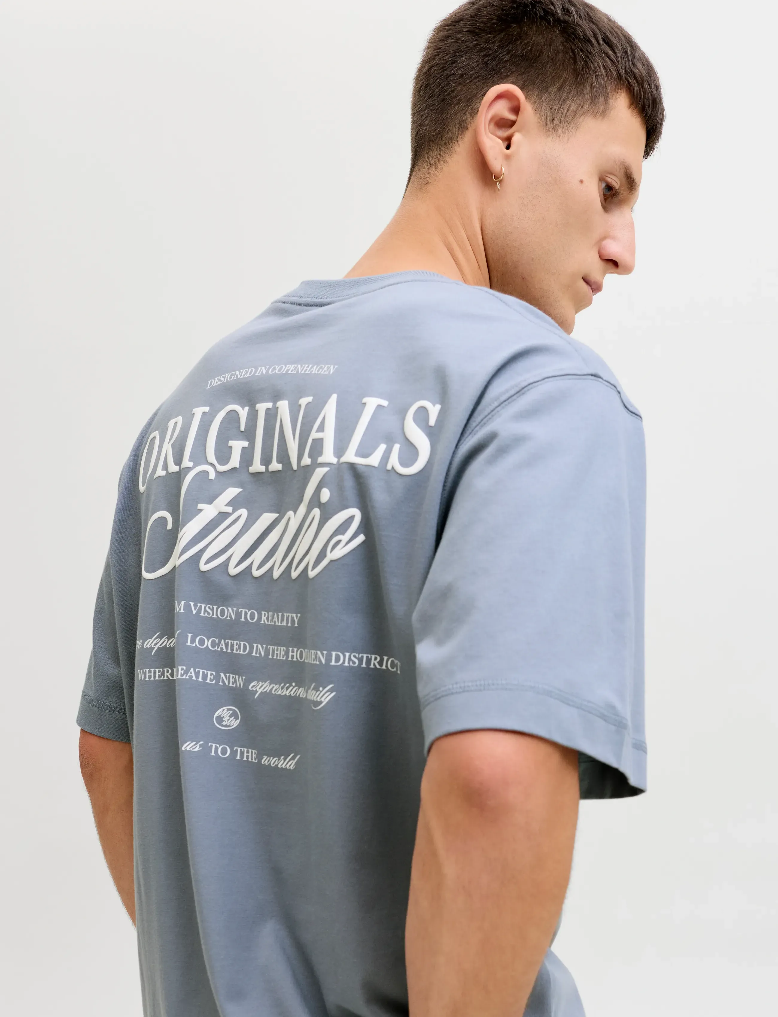 JACK & JONES Jornorrebro Typo Tee Ss Crew Neck Noos t-shirts - bas herr – bild 5