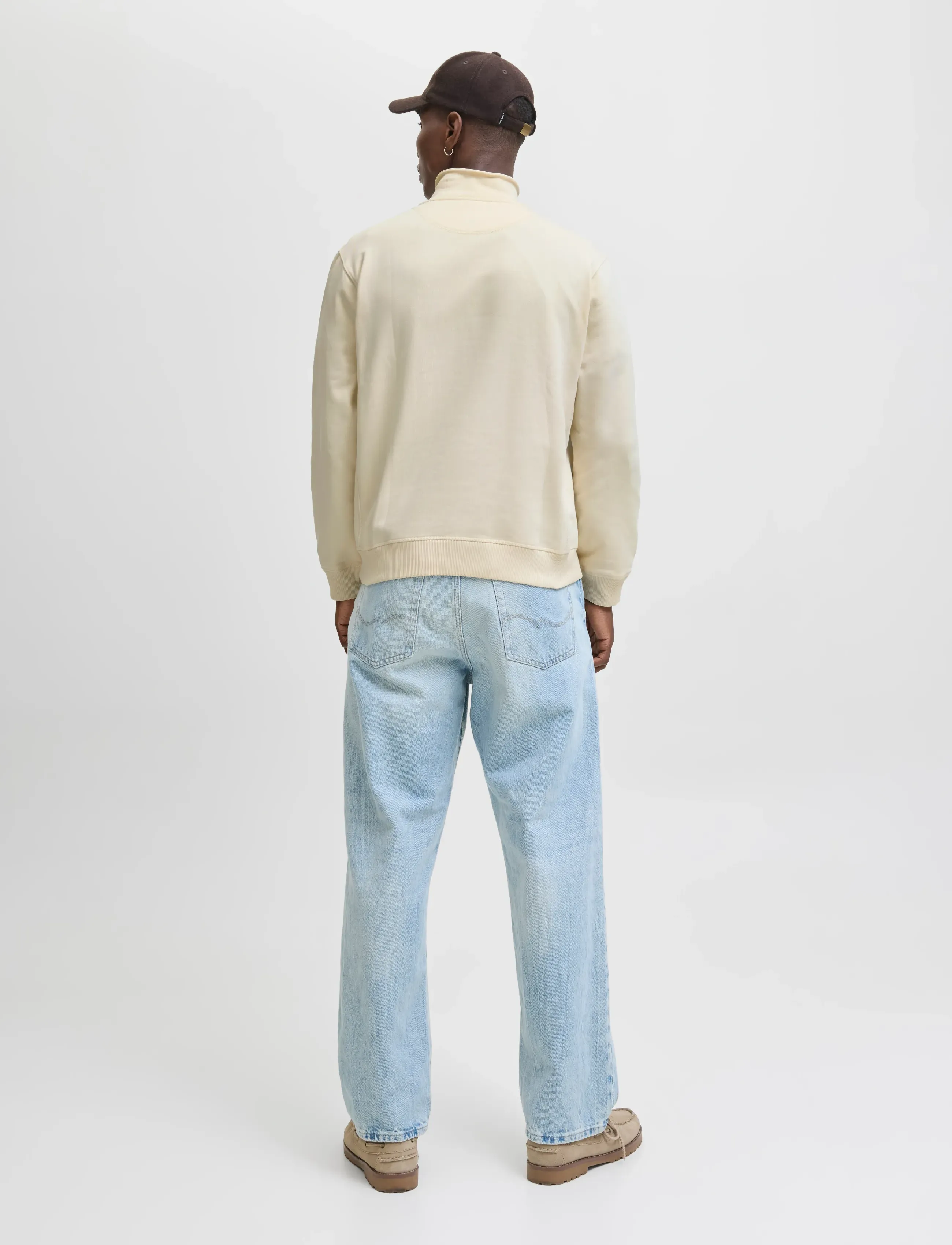 Jack & Jones - JORNORREBRO EMB SWEAT HIGH NECK NOOS - sweatshirts - antique white - 2