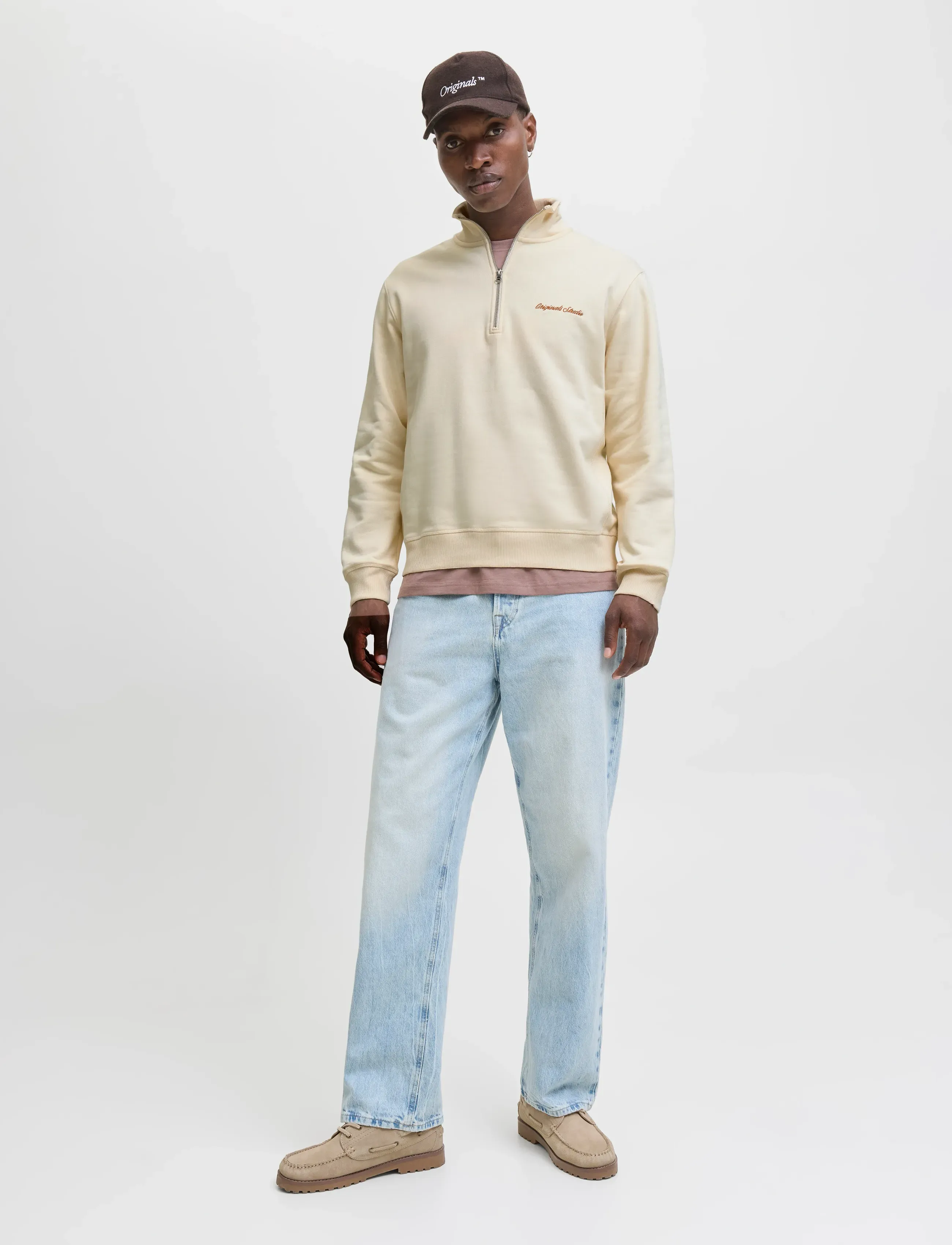 Jack & Jones - JORNORREBRO EMB SWEAT HIGH NECK NOOS - sweatshirts - antique white - 3