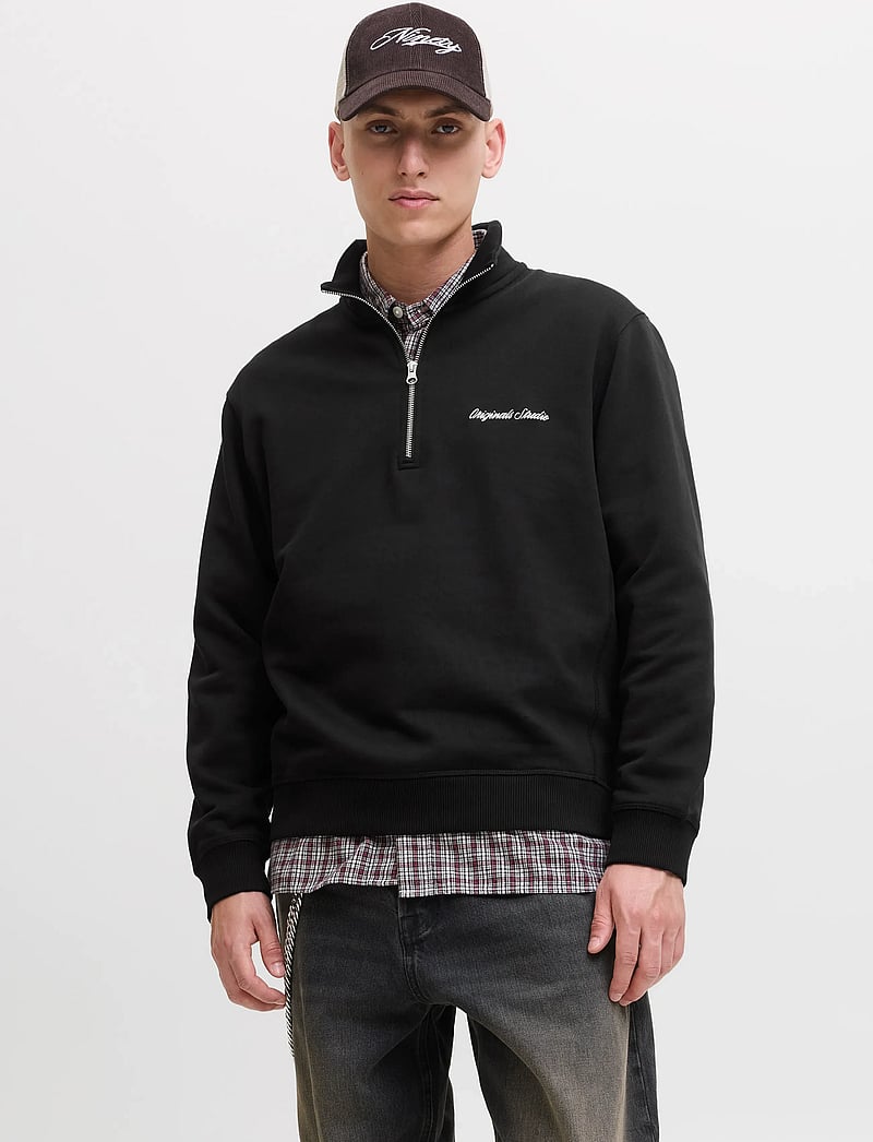 Jack & Jones - JORNORREBRO EMB SWEAT HIGH NECK NOOS - kollektionen - black - 0