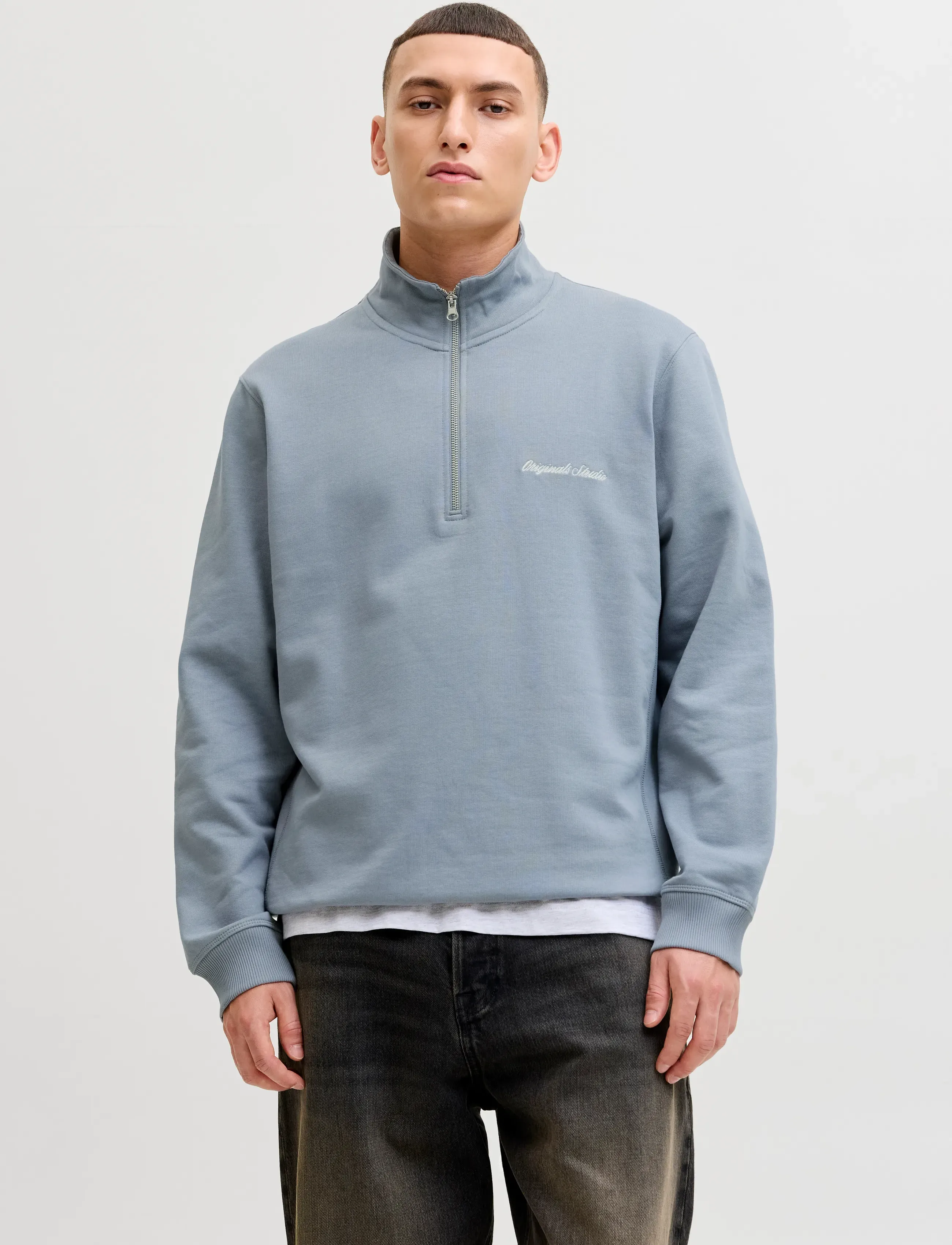 Jack & Jones JORNORREBRO EMB SWEAT HIGH NECK NOOS - Tøj - TRADEWINDS / blue