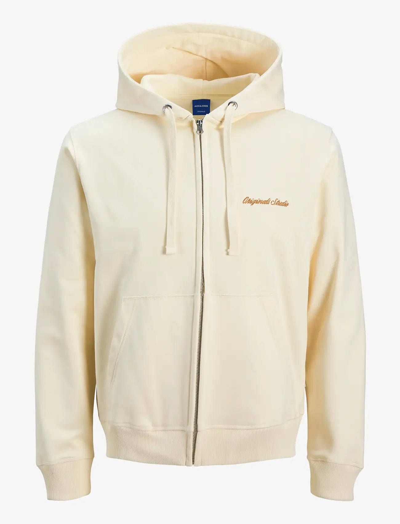 Jack & Jones - JORNORREBRO EMB SWEAT ZIP HOOD NOOS - hettupeysur - antique white - 1