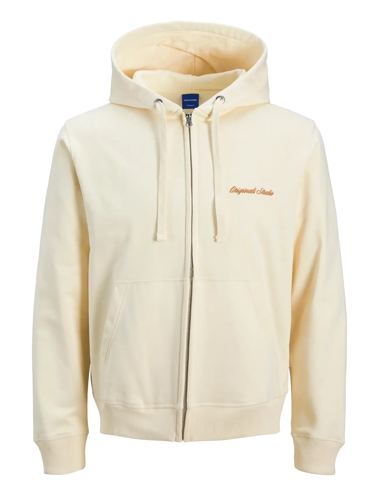 Jack & Jones JORNORREBRO EMB SWEAT ZIP HOOD NOOS - Sweatshirts & hættetrøjer - ANTIQUE WHITE / cream