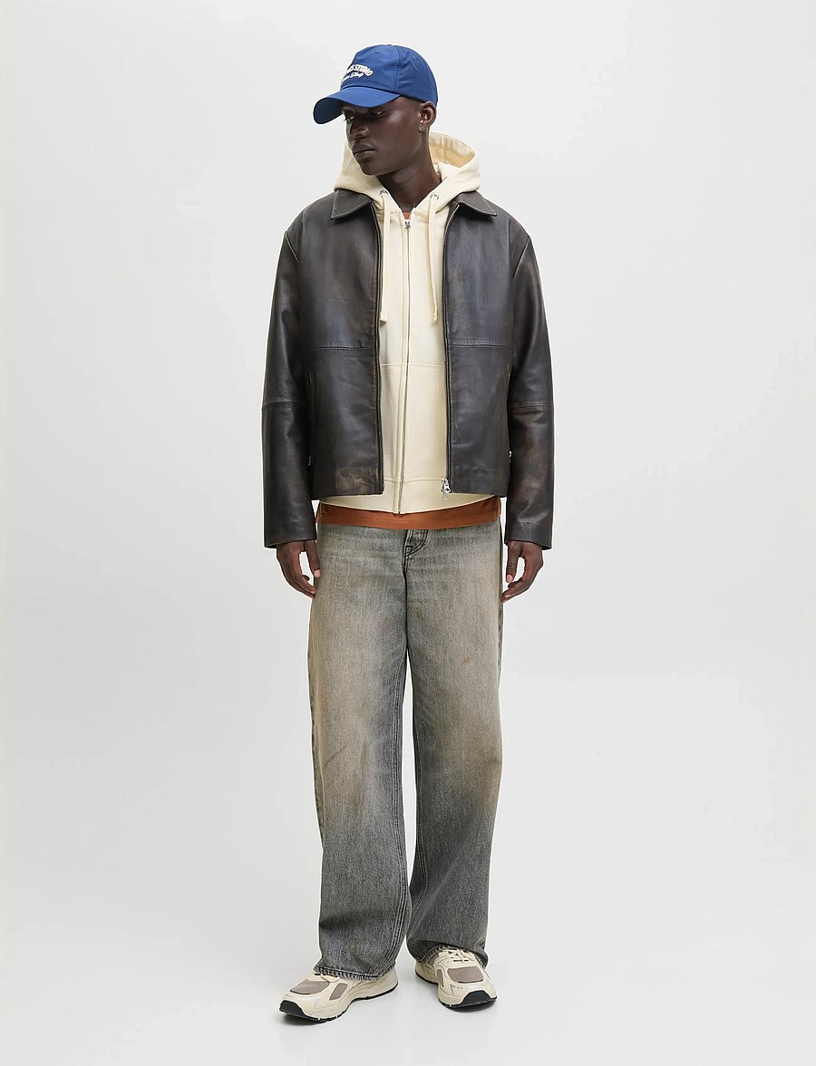 Jack & Jones - JORNORREBRO EMB SWEAT ZIP HOOD NOOS - sweats à capuche - antique white - 3