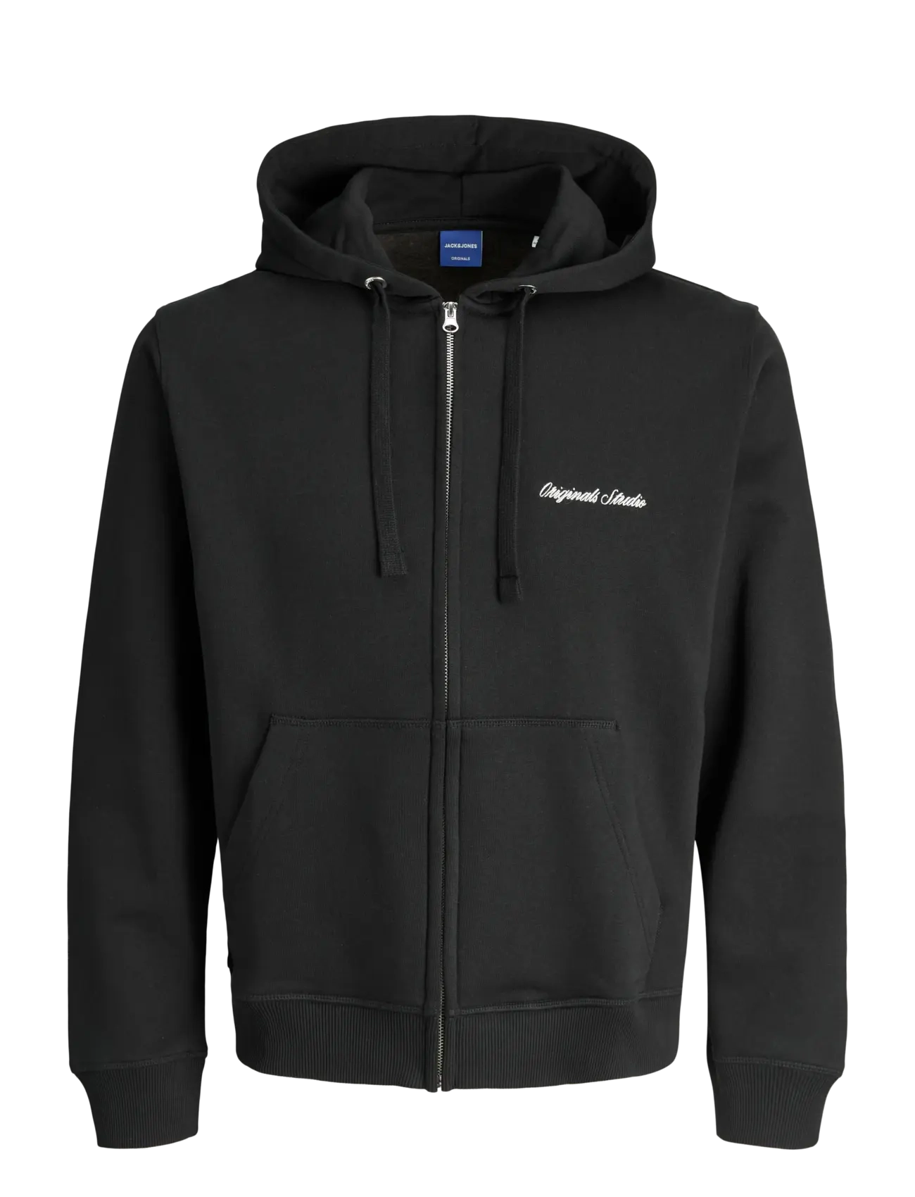 Jack & Jones JORNORREBRO EMB SWEAT ZIP HOOD NOOS - Sweatshirts & hættetrøjer - BLACK / black