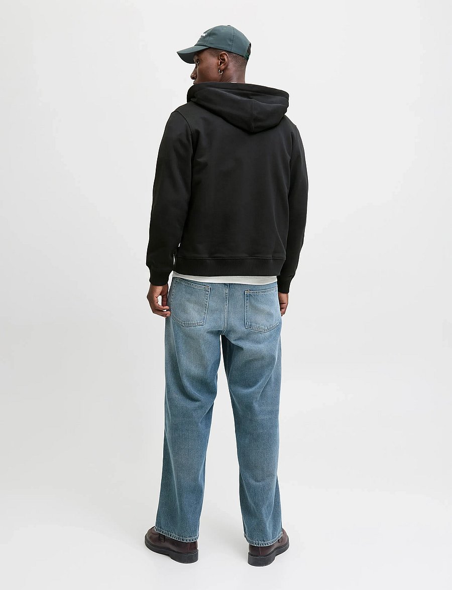 Jack & Jones - JORNORREBRO EMB SWEAT ZIP HOOD NOOS - hættetrøjer - black - 2
