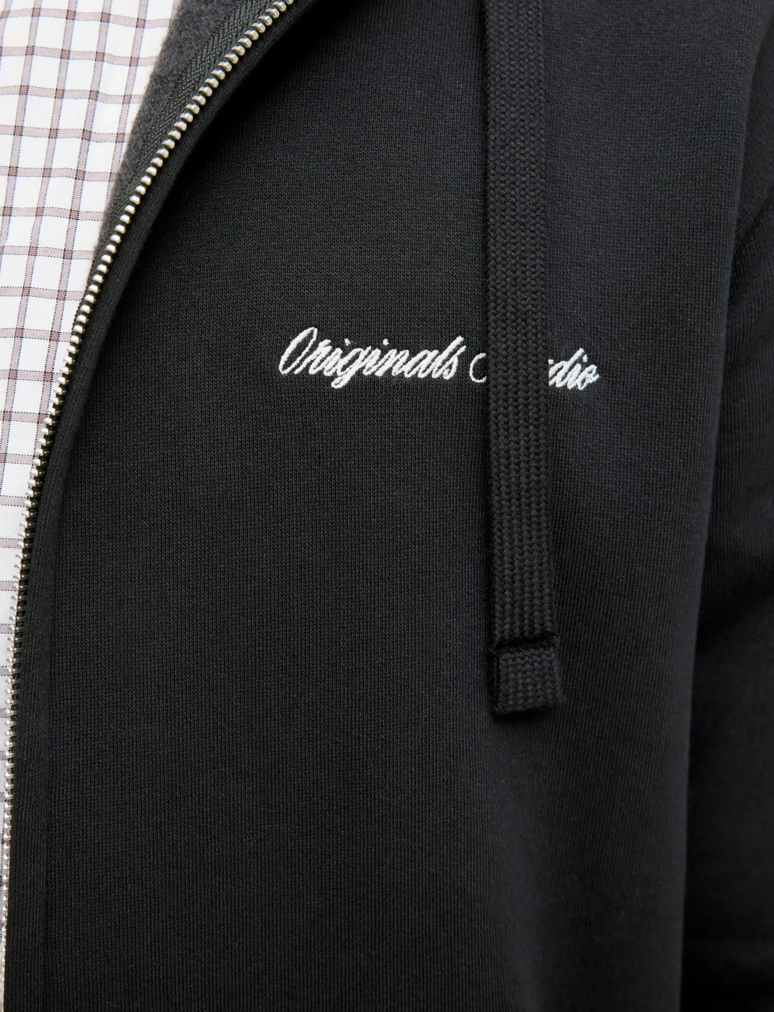 Jack & Jones - JORNORREBRO EMB SWEAT ZIP HOOD NOOS - hættetrøjer - black - 4