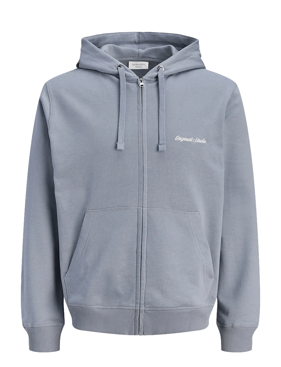 Jack & Jones - JORNORREBRO EMB SWEAT ZIP HOOD NOOS - hættetrøjer - tradewinds - 1