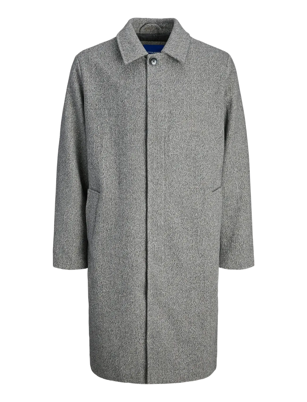 Jack & Jones Jornorrebro Wool Blend Mac Coat, Mænd, Mac Frakke, Grå, Str: S