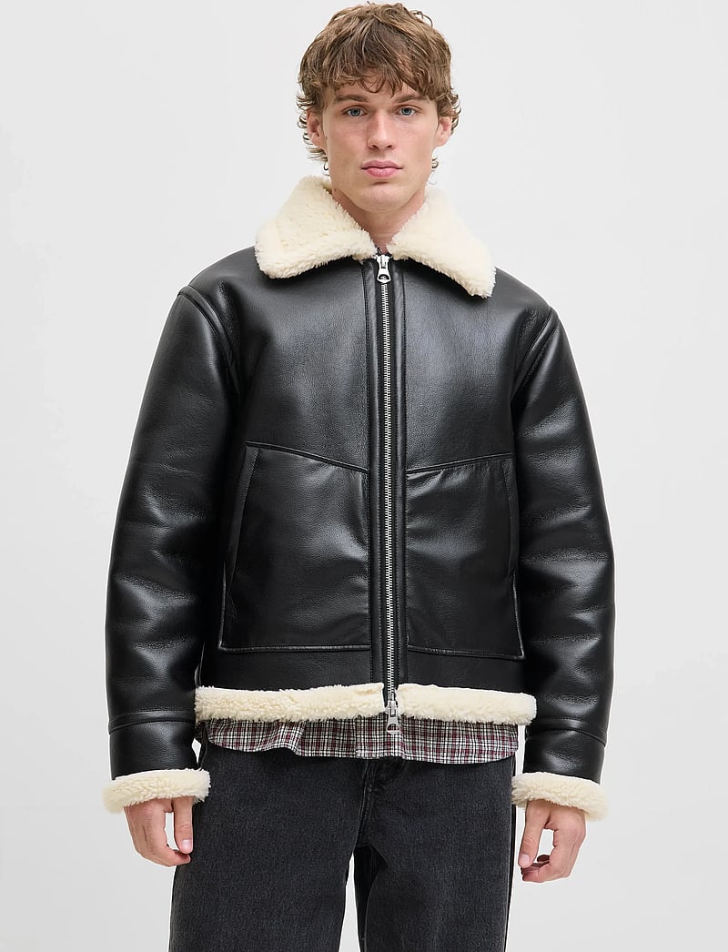 Jack & Jones - JORLIVERPOOL AVIATOR JACKET SN - forårsjakker - black - 0