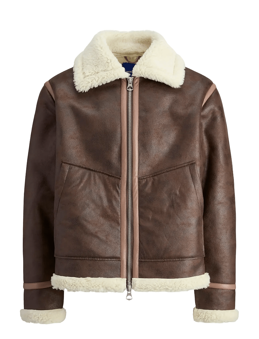 Jack & Jones - JORLIVERPOOL AVIATOR JACKET SN - frühlingsjacken - chocolate torte - 1