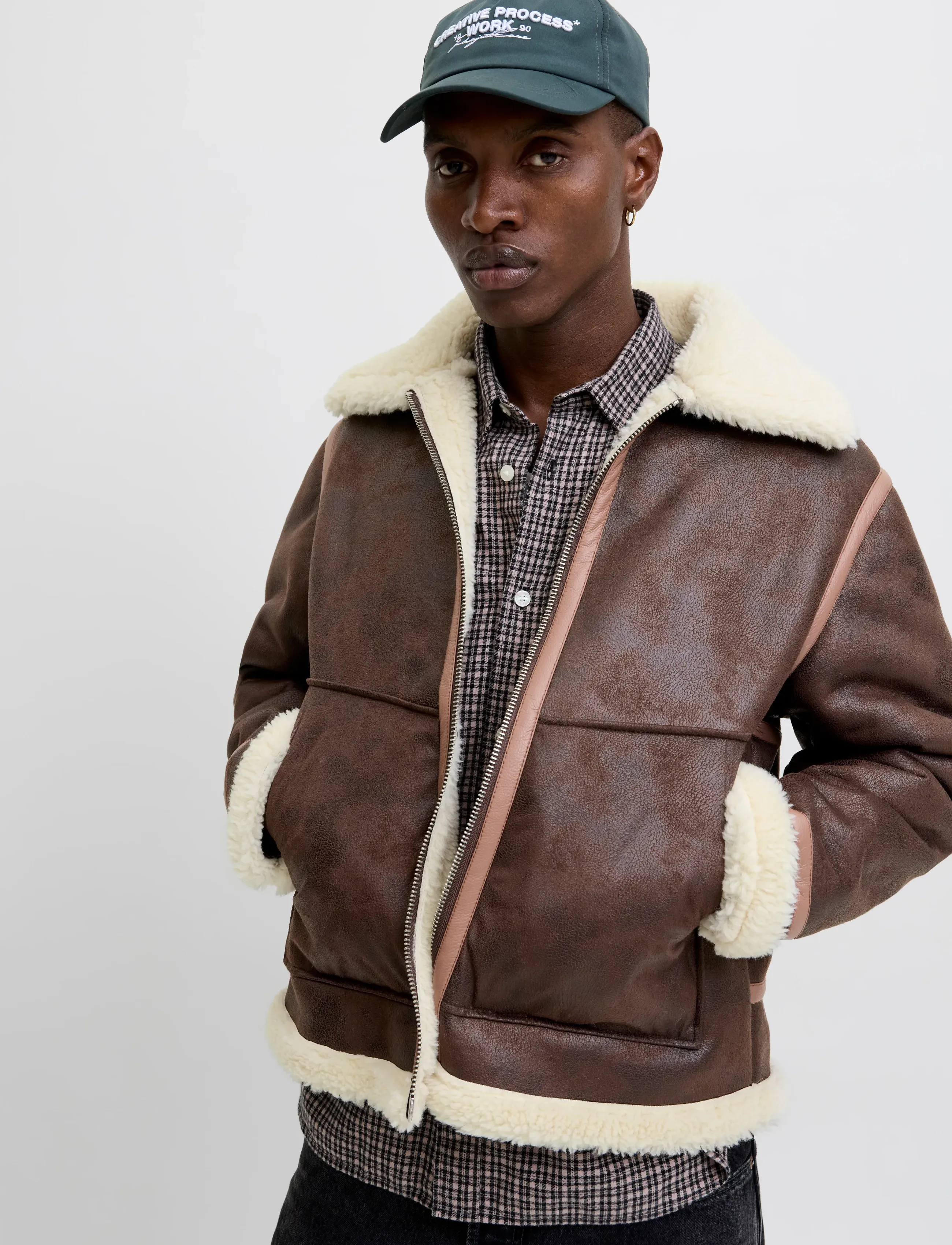 Jack & Jones - JORLIVERPOOL AVIATOR JACKET SN - frühlingsjacken - chocolate torte - 3