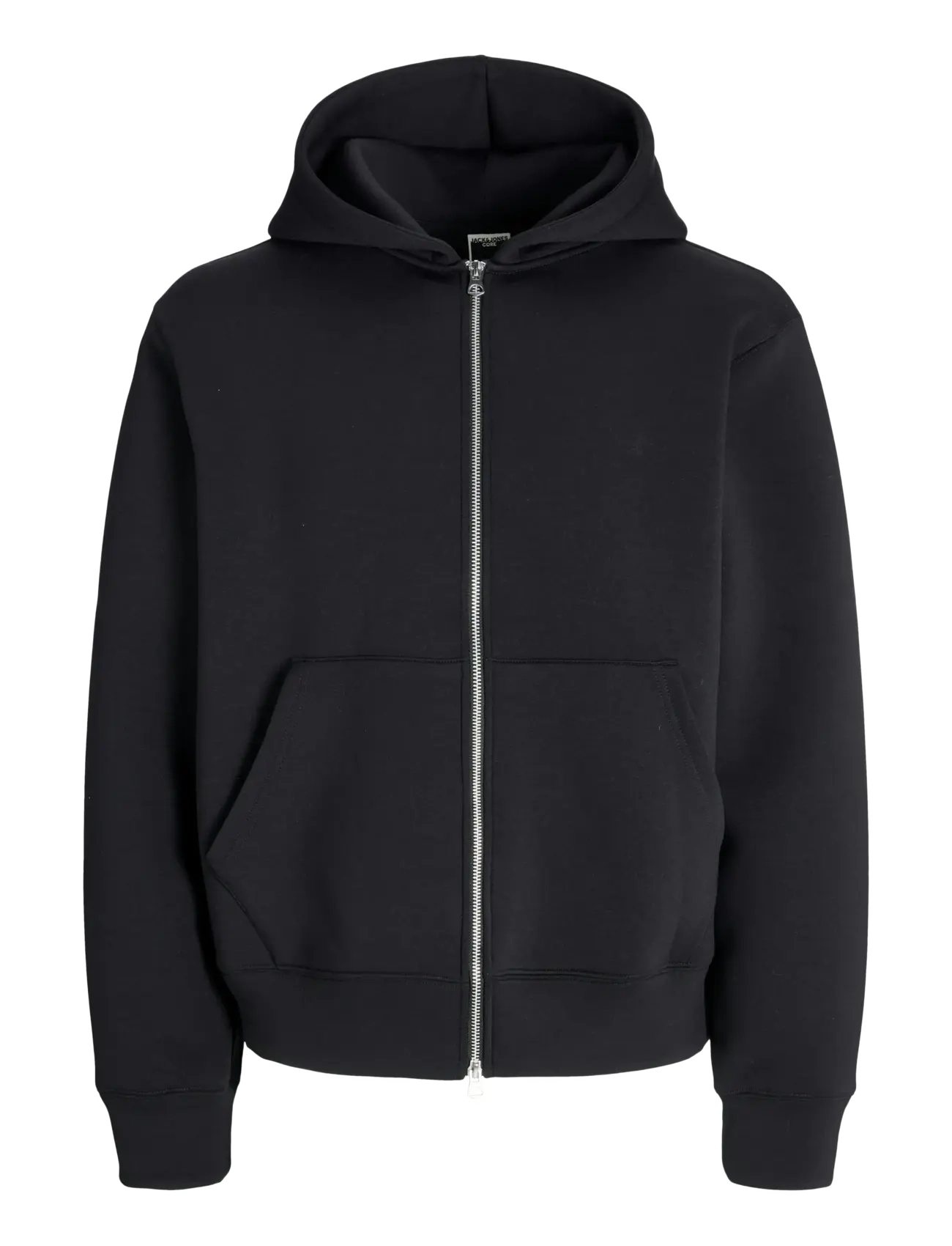 Jack & Jones JCOCOVER SCUBA SWEAT ZIP HOOD SN - Sweatshirts & hættetrøjer - BLACK / black