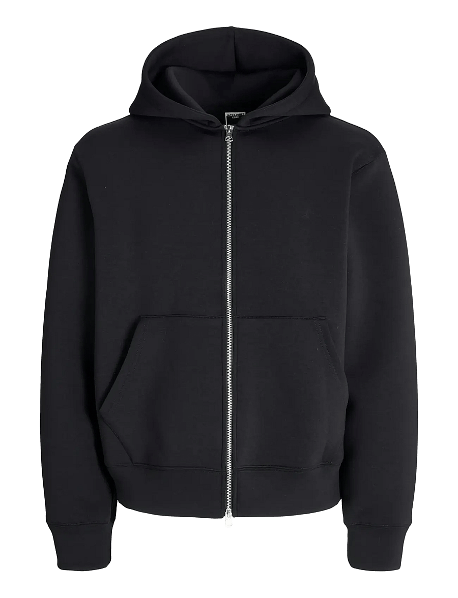 Jack & Jones - JCOCOVER SCUBA SWEAT ZIP HOOD SN - kapuzenpullover - black - 1