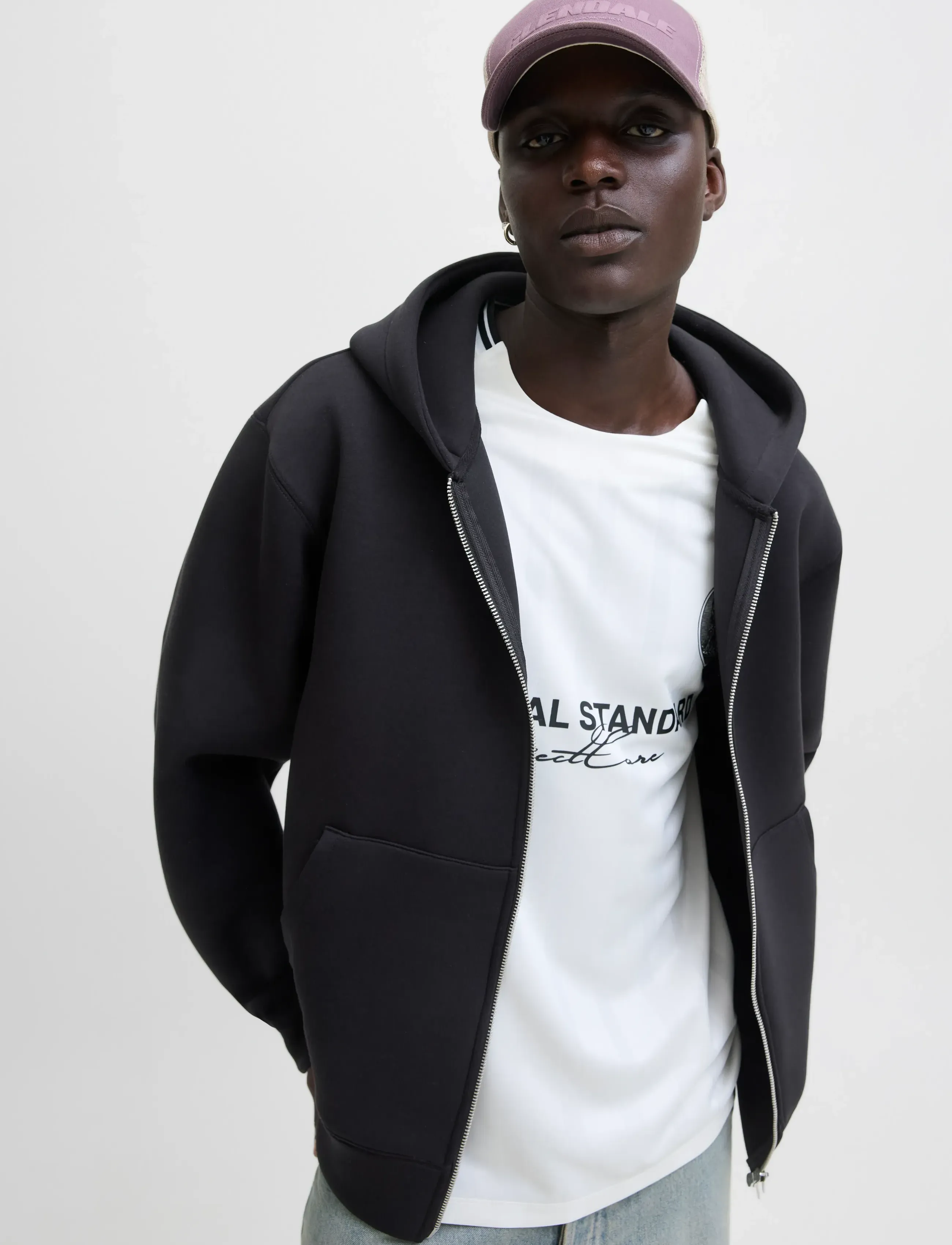 Jack & Jones - JCOCOVER SCUBA SWEAT ZIP HOOD SN - hættetrøjer - black - 4