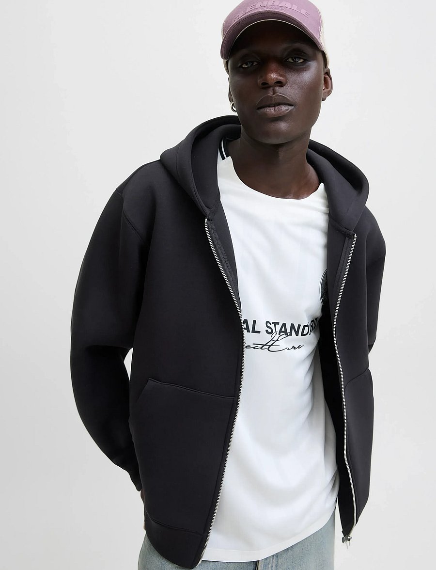 Jack & Jones - JCOCOVER SCUBA SWEAT ZIP HOOD SN - kapuzenpullover - black - 4