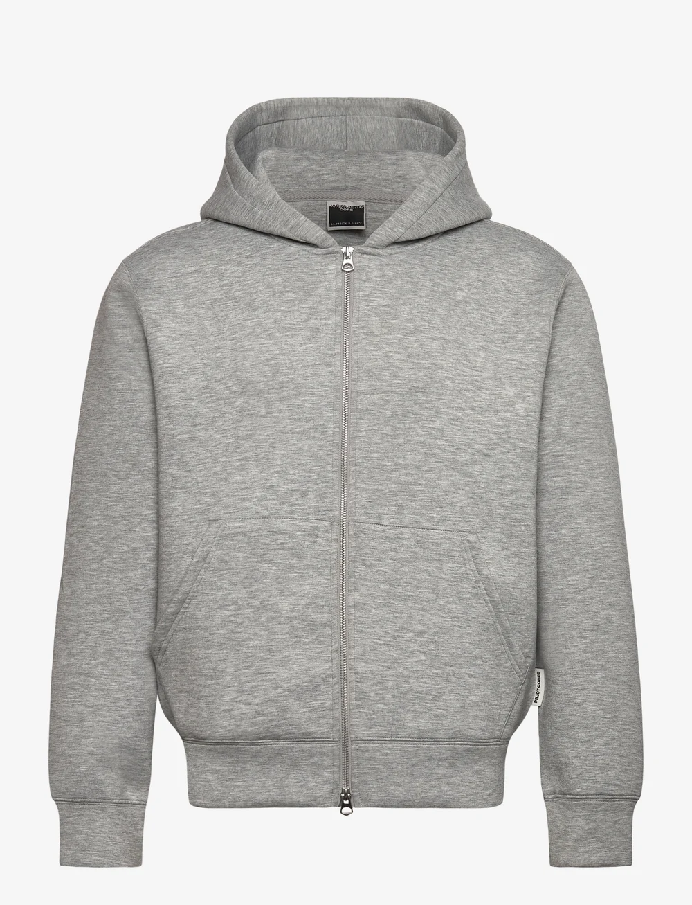 Jack & Jones - JCOCOVER SCUBA SWEAT ZIP HOOD SN - hoodies - light grey melange - 1