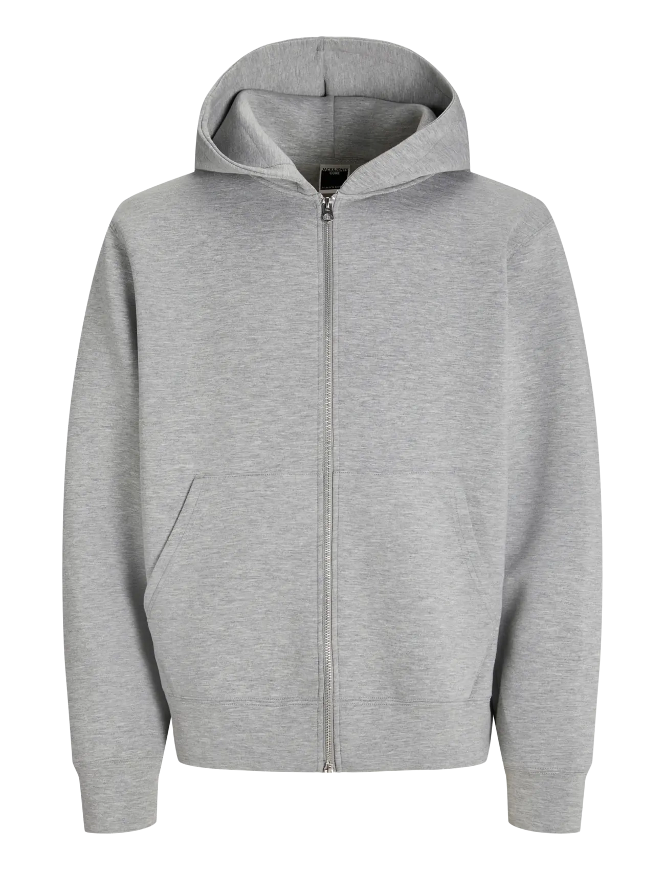 Jack & Jones JCOCOVER SCUBA SWEAT ZIP HOOD SN - Sweatshirts & hættetrøjer - LIGHT GREY MELANGE / grey