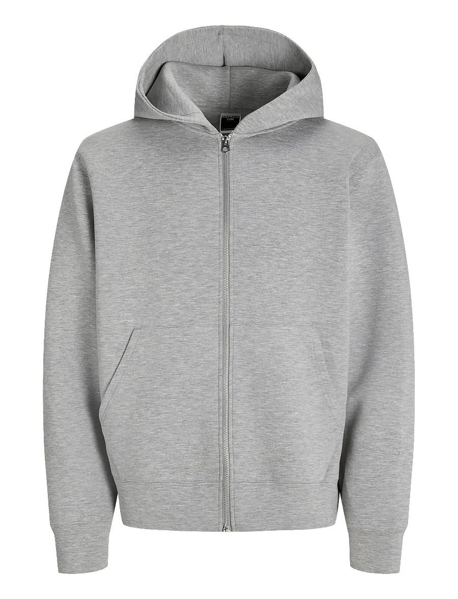 Jack & Jones - JCOCOVER SCUBA SWEAT ZIP HOOD SN - kapuzenpullover - light grey melange - 1