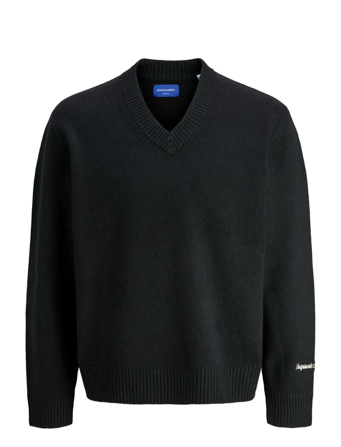 Jack & Jones JORNORREBRO KNIT V-NECK - Strickmode - BLACK / black