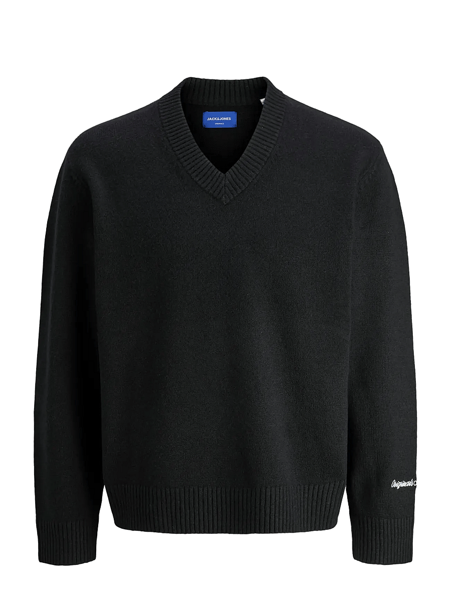 Jack & Jones - JORNORREBRO KNIT V-NECK - v-ausschnitt - black - 1