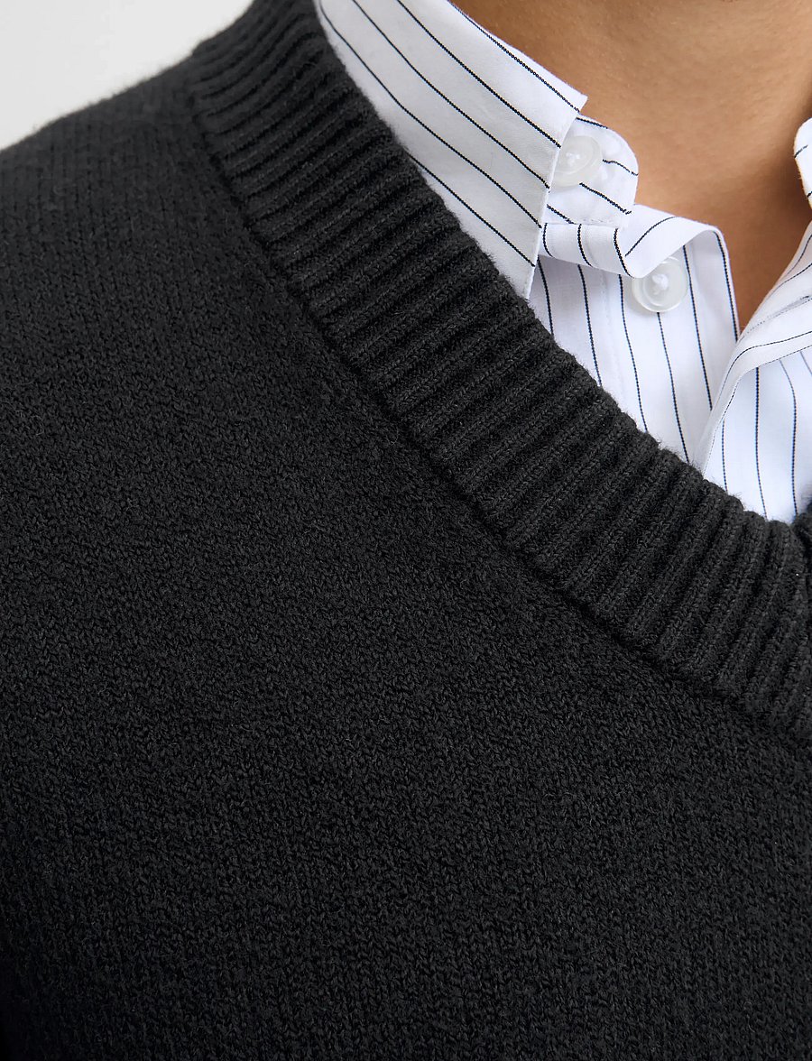 Jack & Jones - JORNORREBRO KNIT V-NECK - v-ausschnitt - black - 4