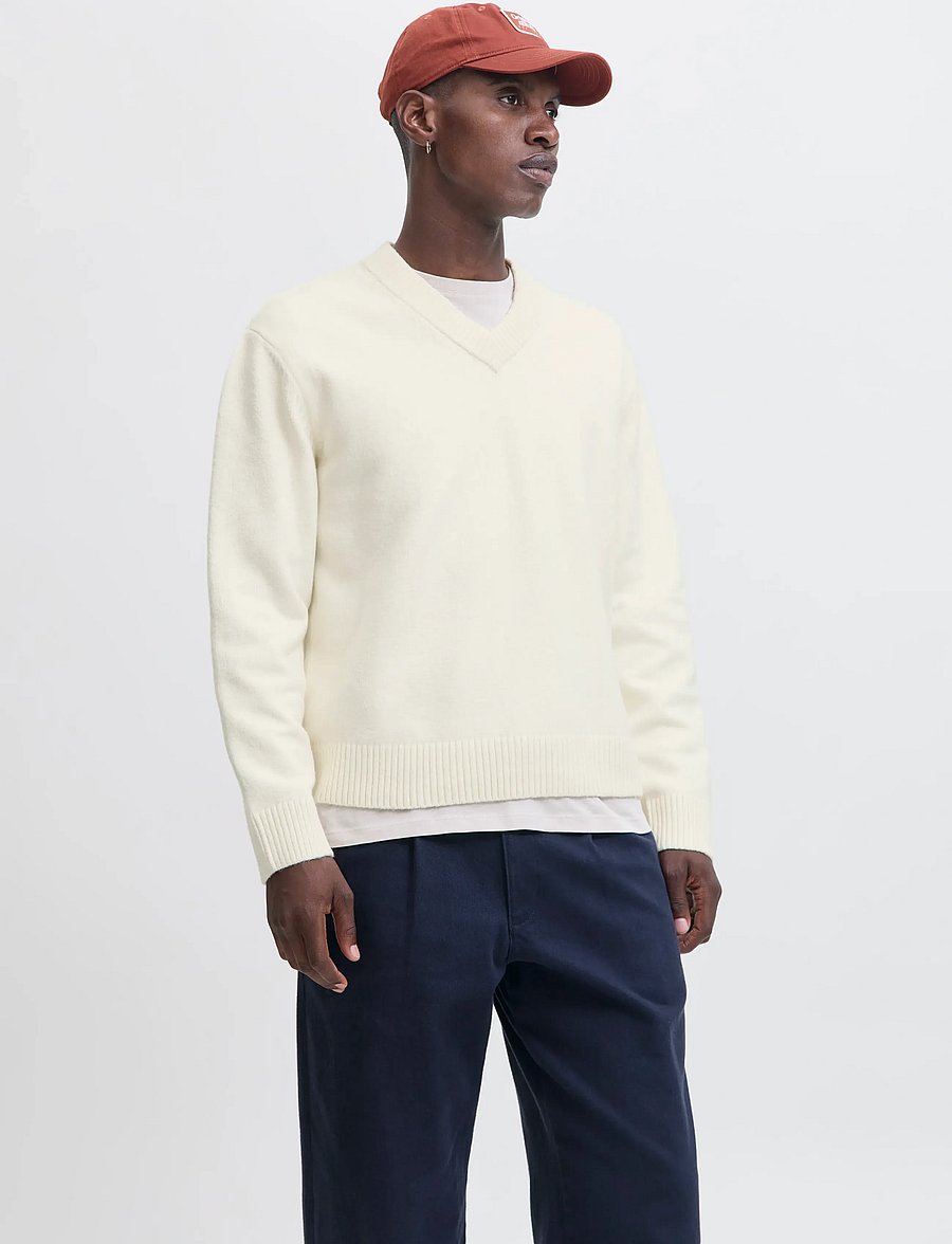 Jack & Jones - JORNORREBRO KNIT V-NECK - v-ringat - sea salt - 0