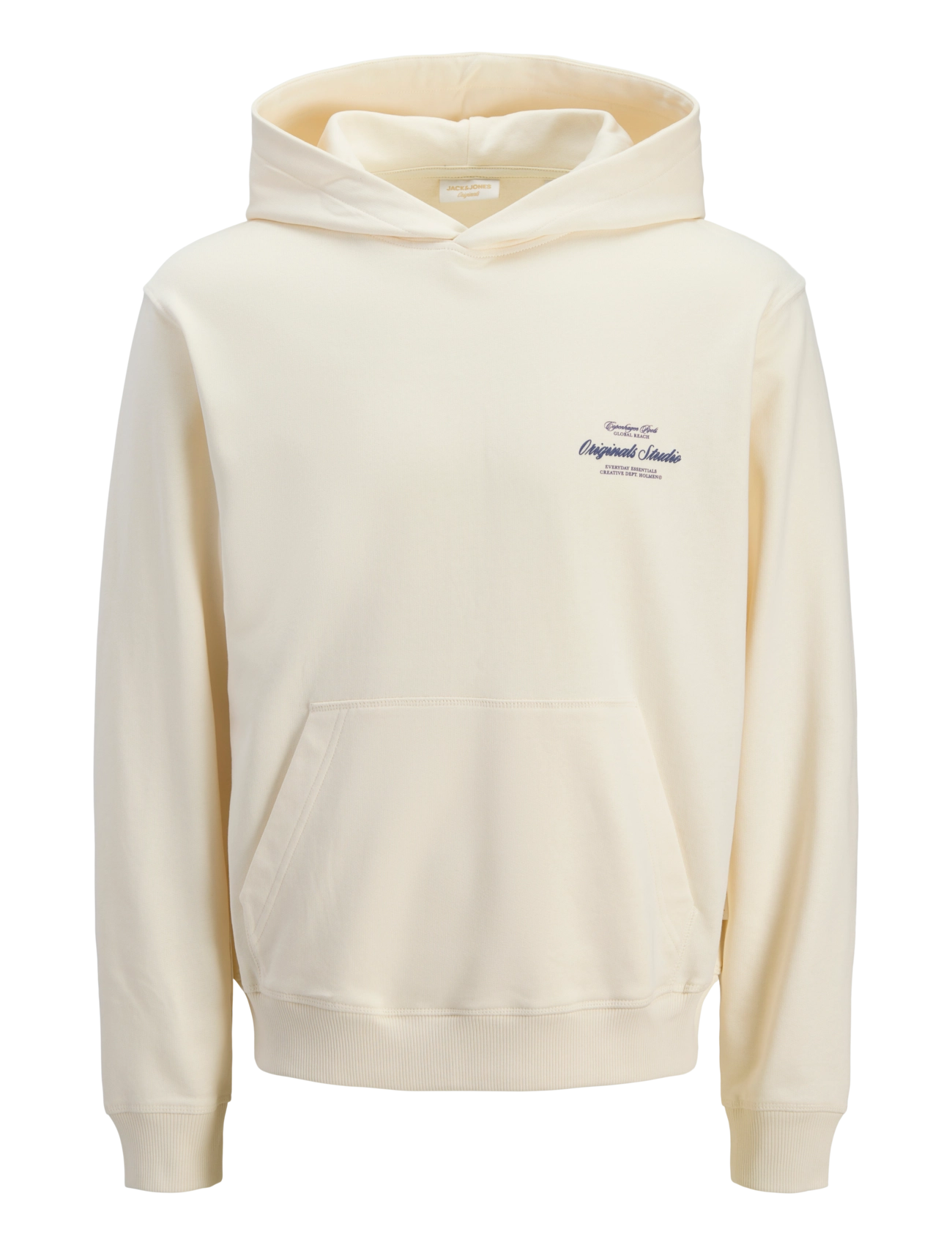 Jack & Jones - JORNORREBRO TYPO BACK SWEAT HOOD SN - hoodies - antique white - 1