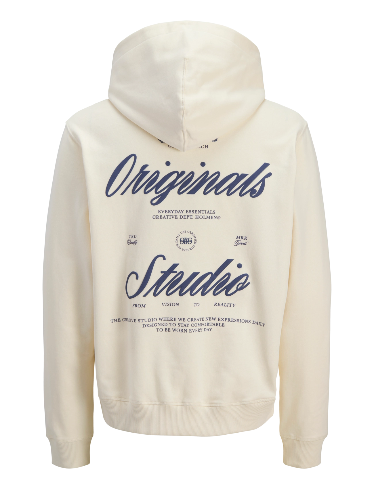 Jack & Jones - JORNORREBRO TYPO BACK SWEAT HOOD SN - hoodies - antique white - 2