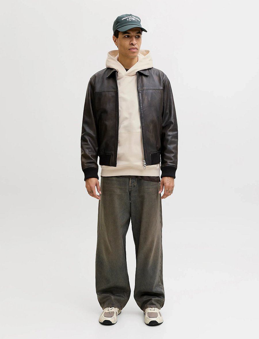Jack & Jones - JORNORREBRO TYPO BACK SWEAT HOOD SN - hættetrøjer - antique white - 4