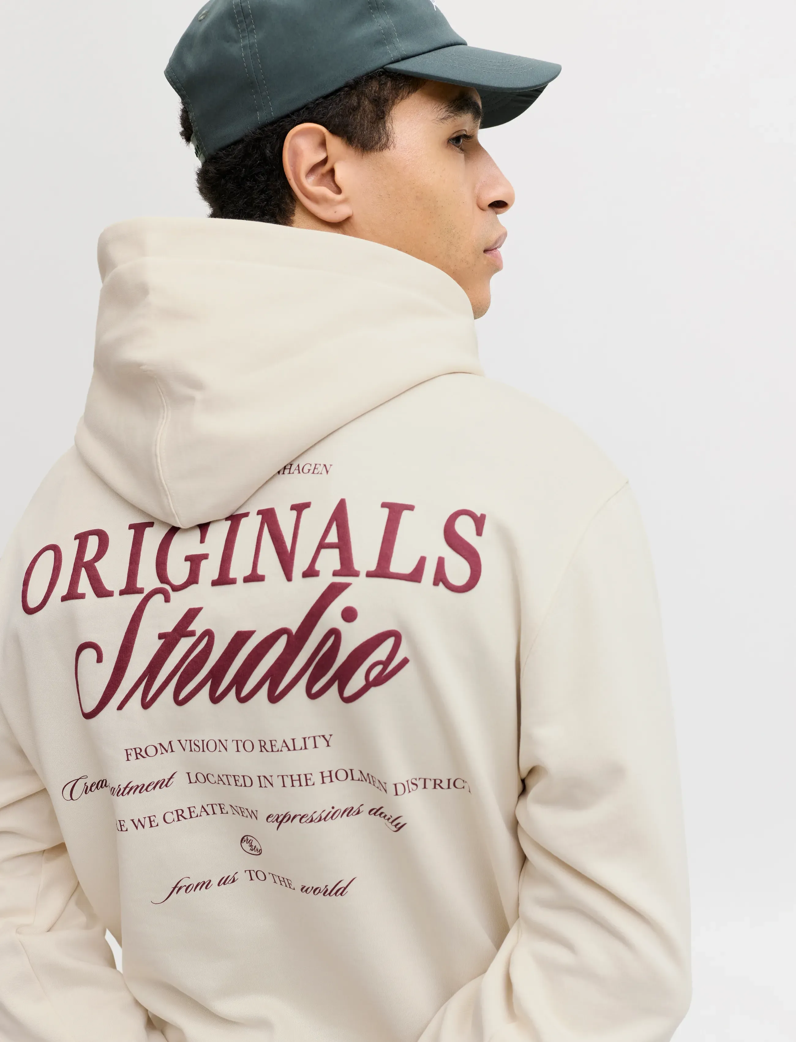 JACK & JONES Jornorrebro Typo Back Sweat Hood Sn hoodies herr – bild 6