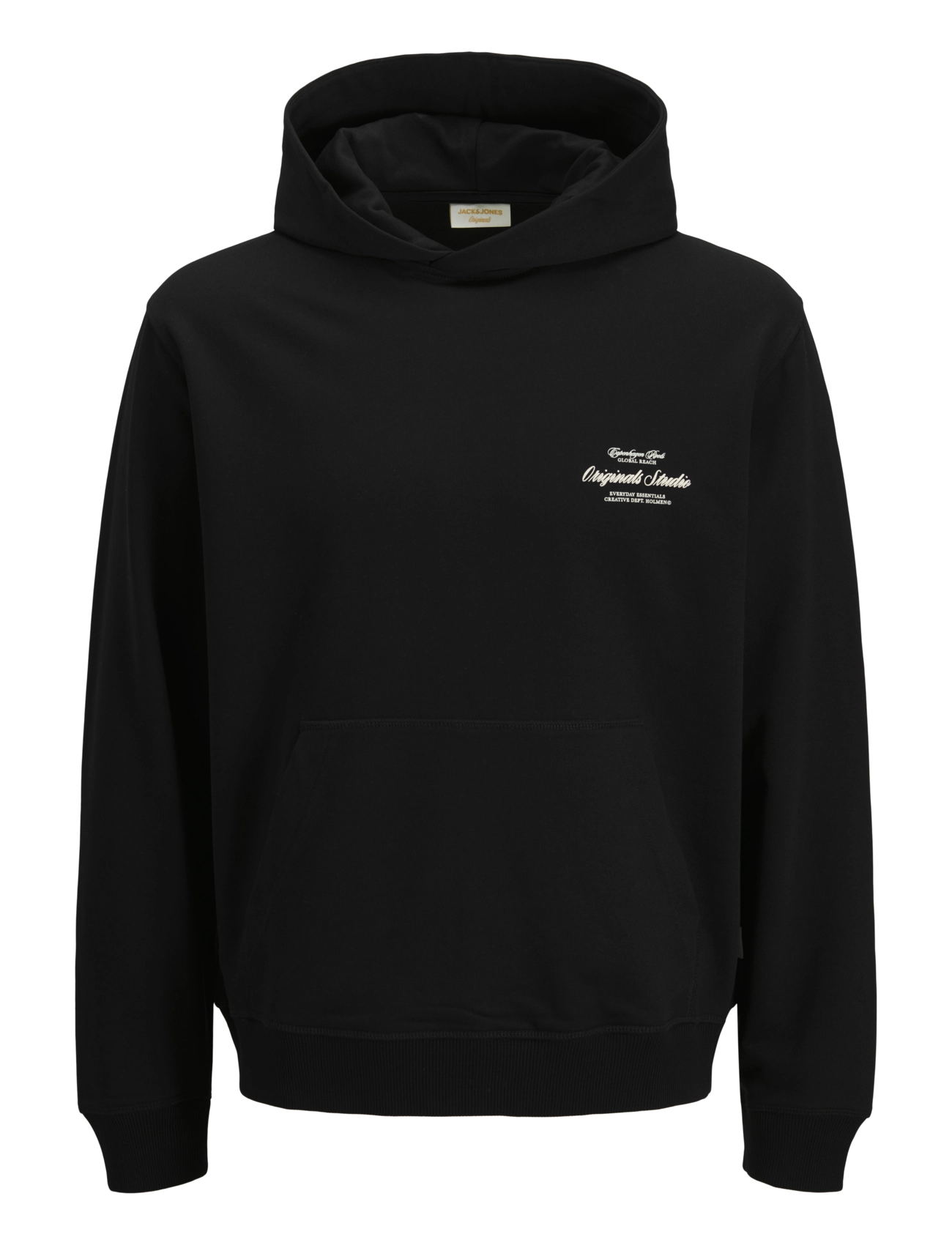 Jack & Jones - JORNORREBRO TYPO BACK SWEAT HOOD SN - hoodies - black - 1