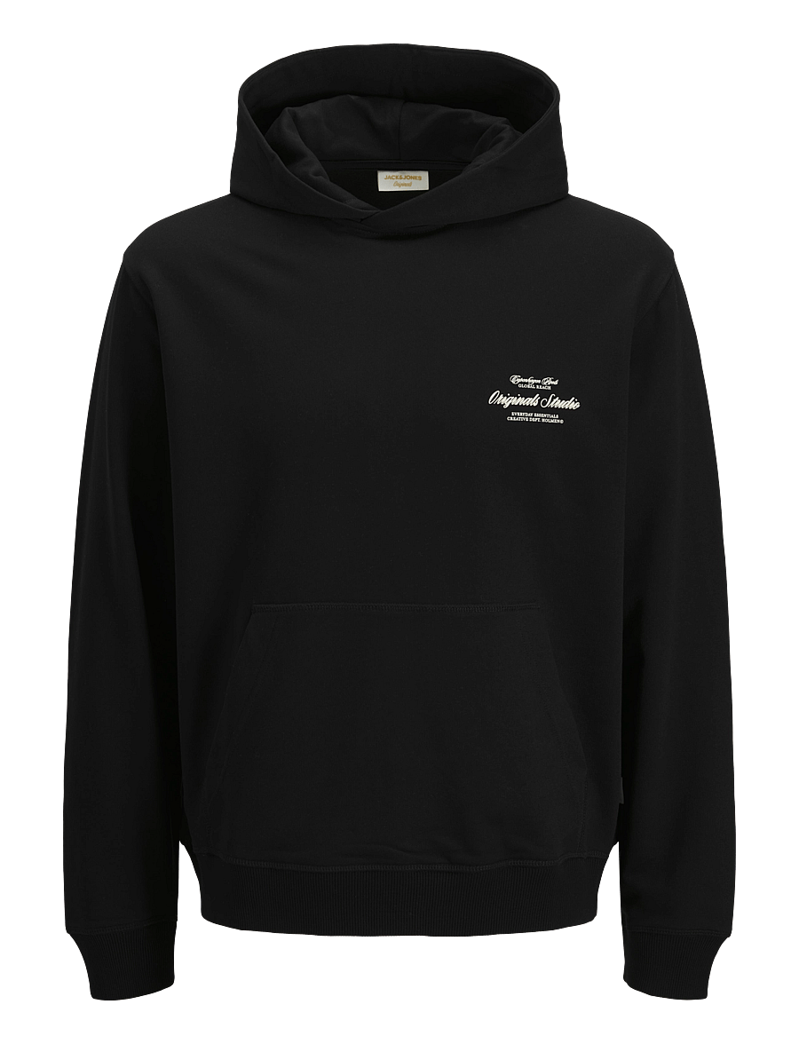 Jack & Jones - JORNORREBRO TYPO BACK SWEAT HOOD SN - hoodies - black - 1