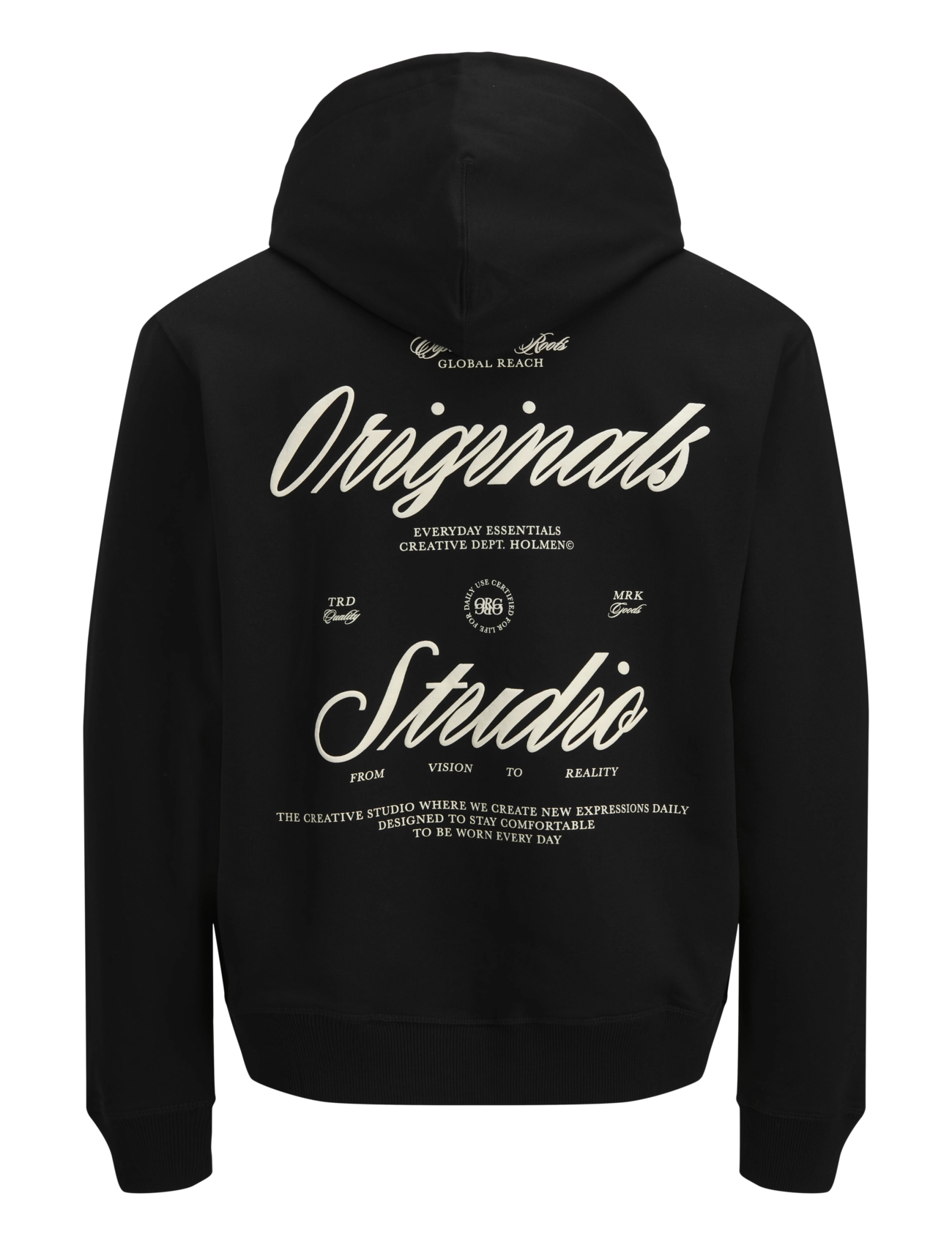 Jack & Jones - JORNORREBRO TYPO BACK SWEAT HOOD SN - hoodies - black - 2