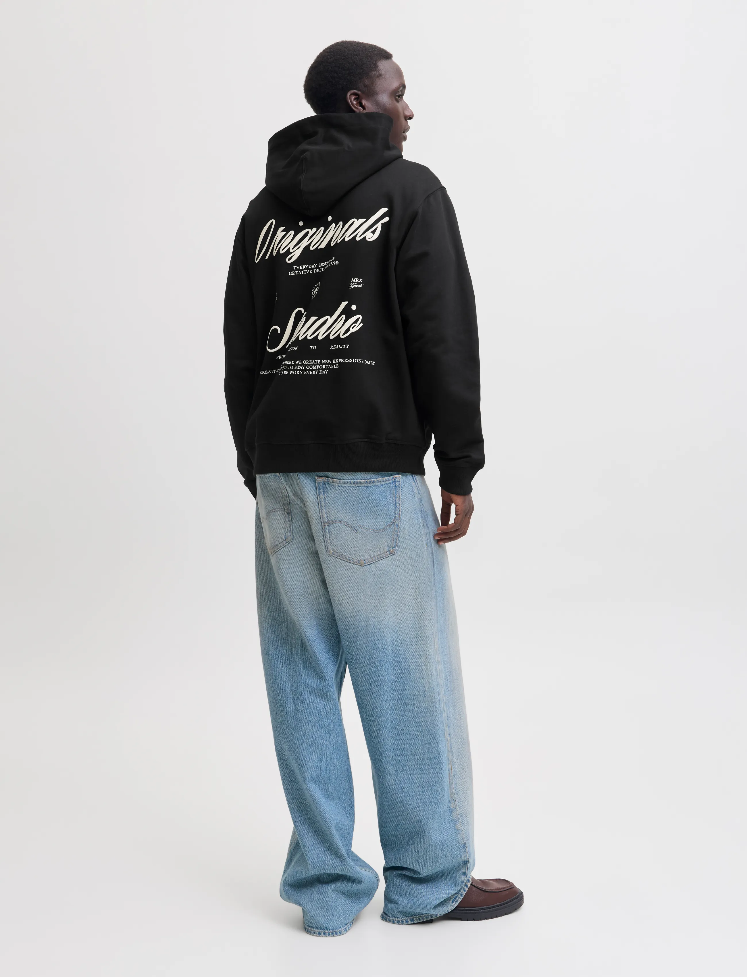 Jack & Jones - JORNORREBRO TYPO BACK SWEAT HOOD SN - hoodies - black - 3