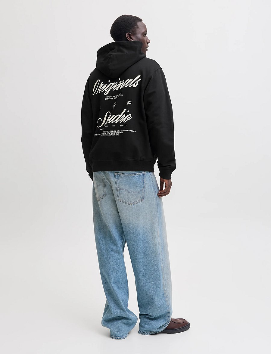 Jack & Jones - JORNORREBRO TYPO BACK SWEAT HOOD SN - hoodies - black - 3