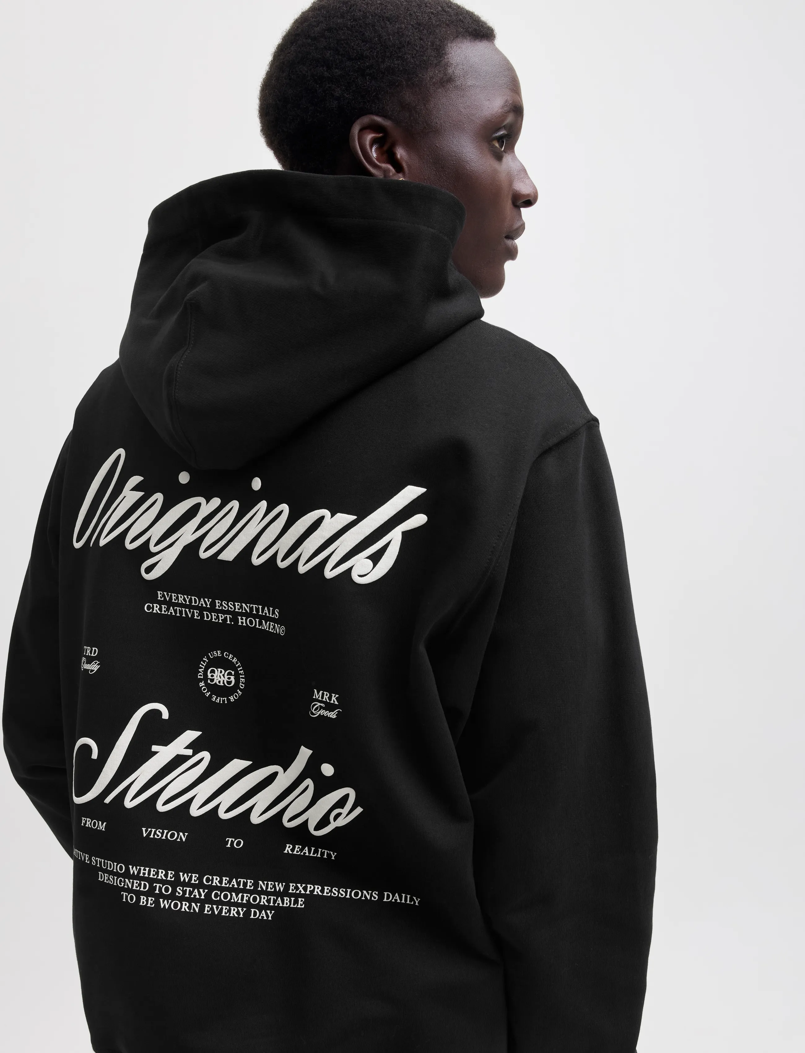 Jack & Jones - JORNORREBRO TYPO BACK SWEAT HOOD SN - hoodies - black - 5