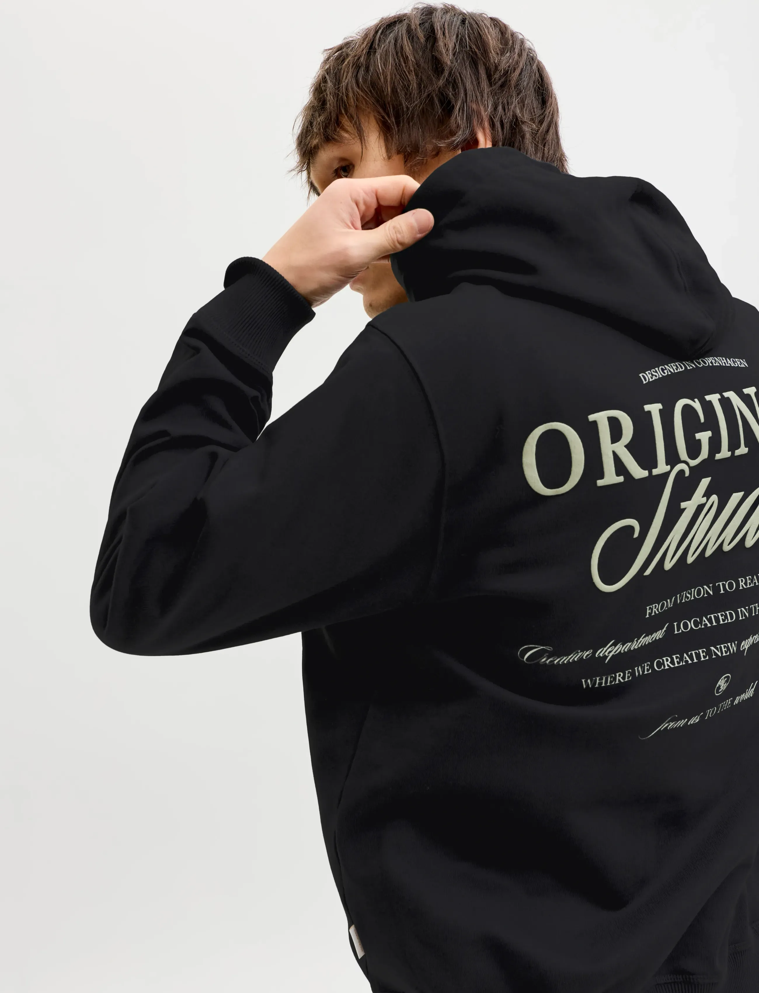 JACK & JONES Jornorrebro Typo Back Sweat Hood Sn hoodies herr – bild 6
