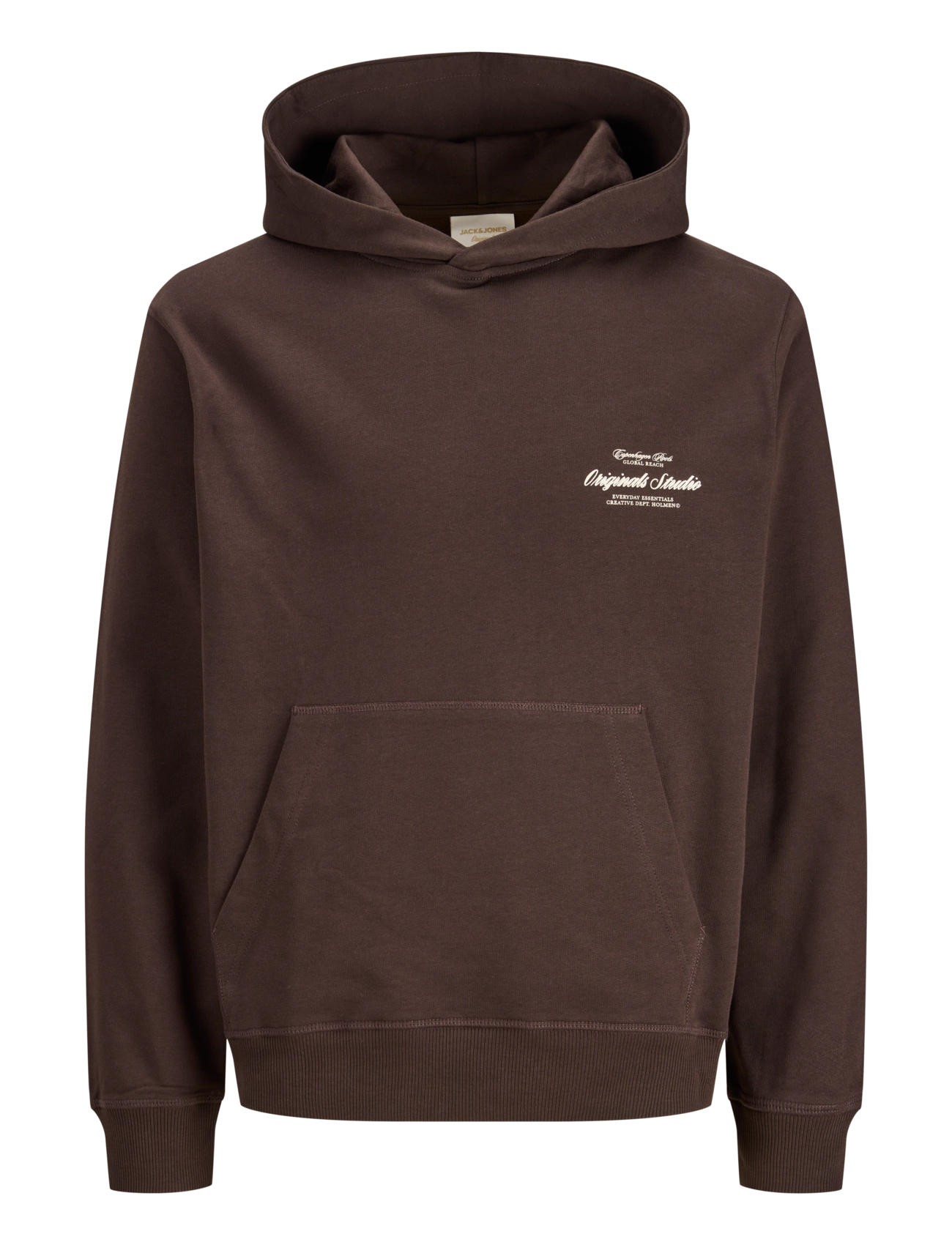 Jack & Jones - JORNORREBRO TYPO BACK SWEAT HOOD SN - kapuzenpullover - java - 1