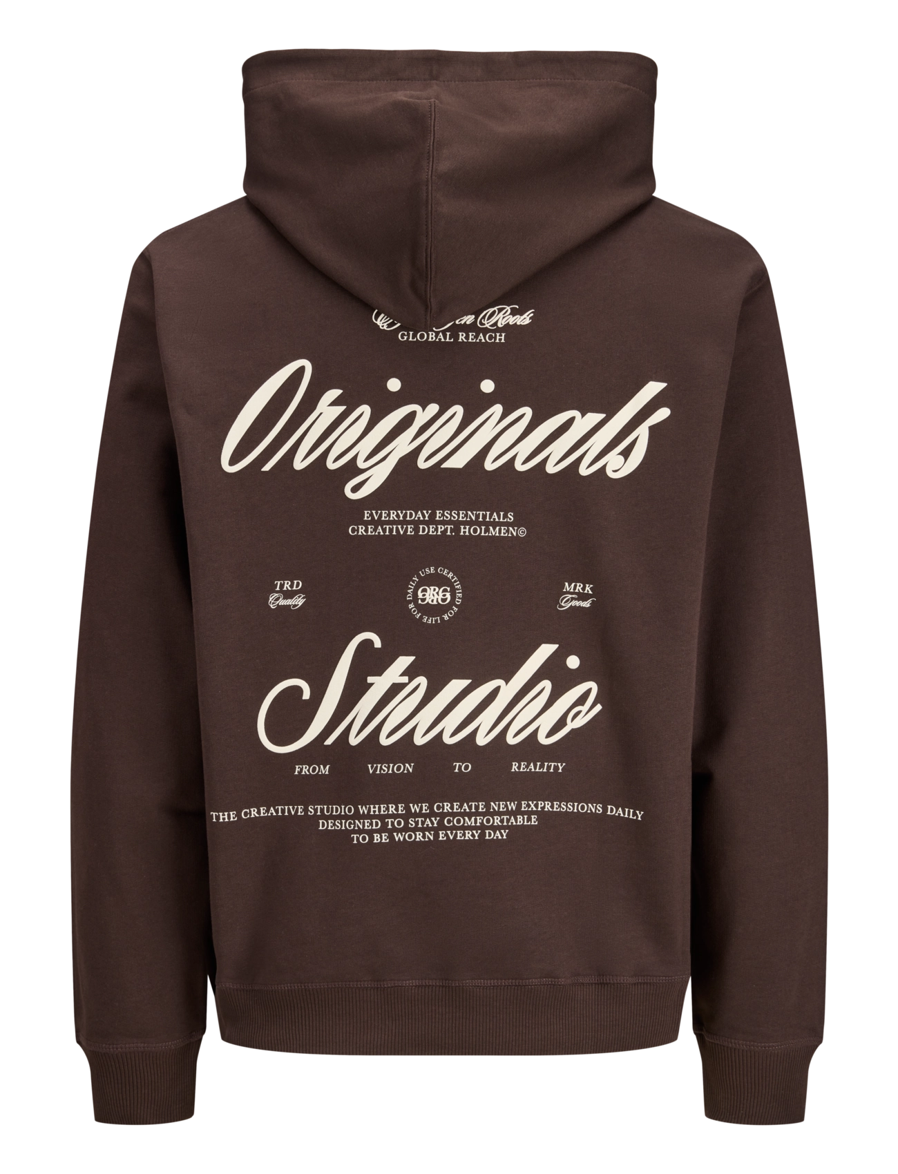 Jack & Jones - JORNORREBRO TYPO BACK SWEAT HOOD SN - kapuzenpullover - java - 2