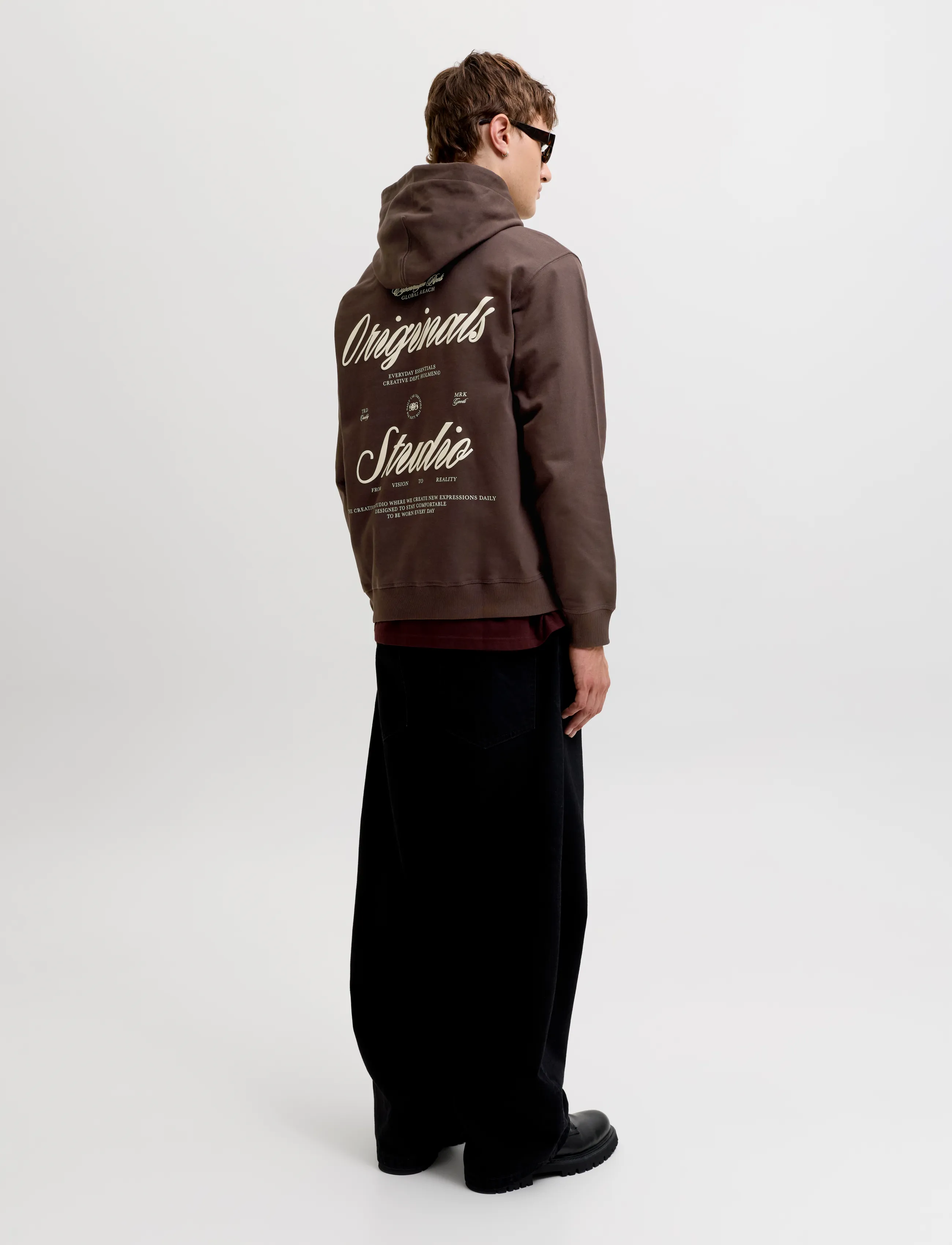 Jack & Jones - JORNORREBRO TYPO BACK SWEAT HOOD SN - kapuzenpullover - java - 3