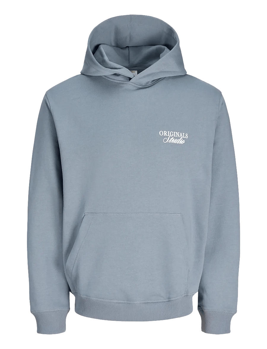 Jack & Jones - JORNORREBRO TYPO BACK SWEAT HOOD SN - hættetrøjer - tradewinds - 1