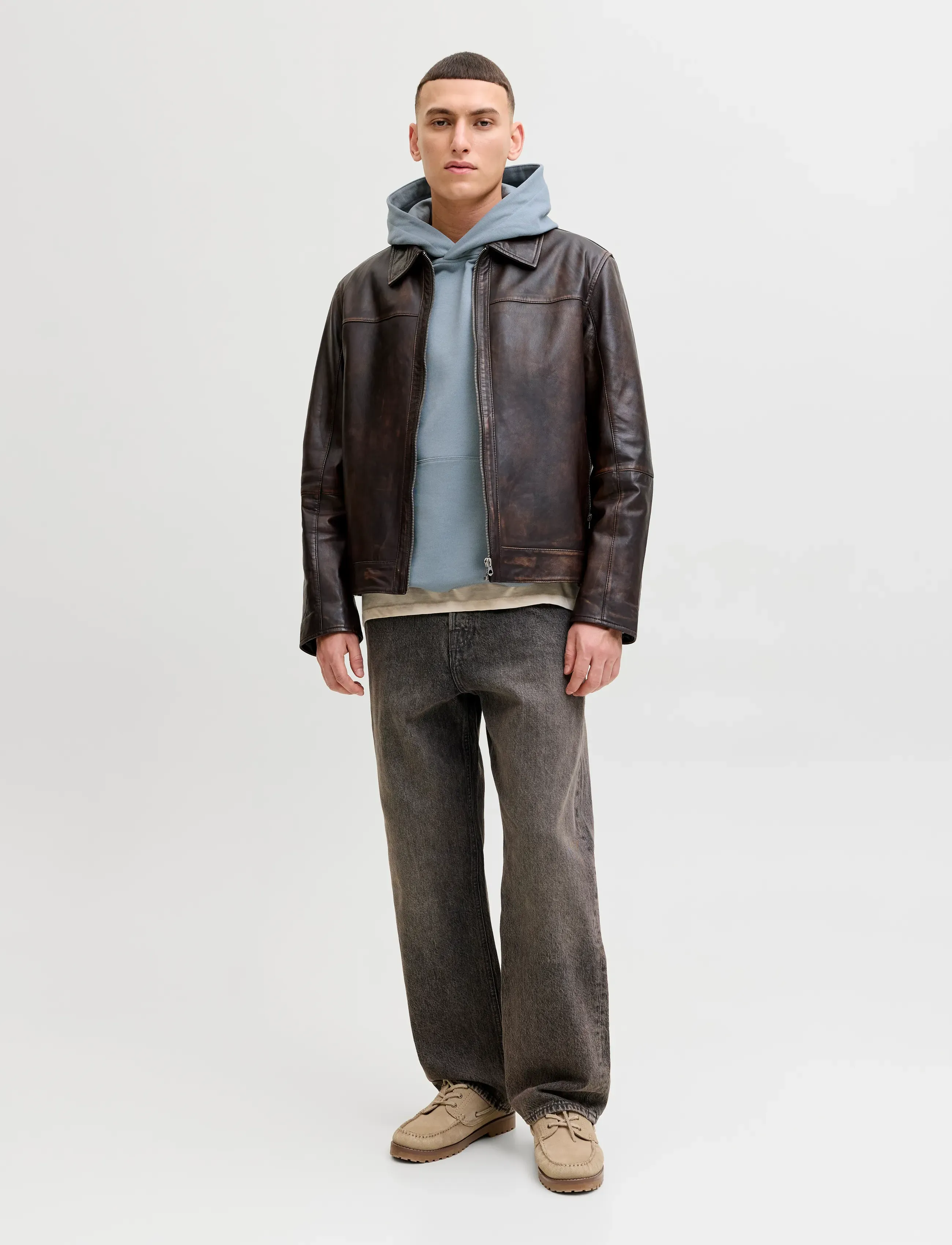 Jack & Jones - JORNORREBRO TYPO BACK SWEAT HOOD SN - hættetrøjer - tradewinds - 4
