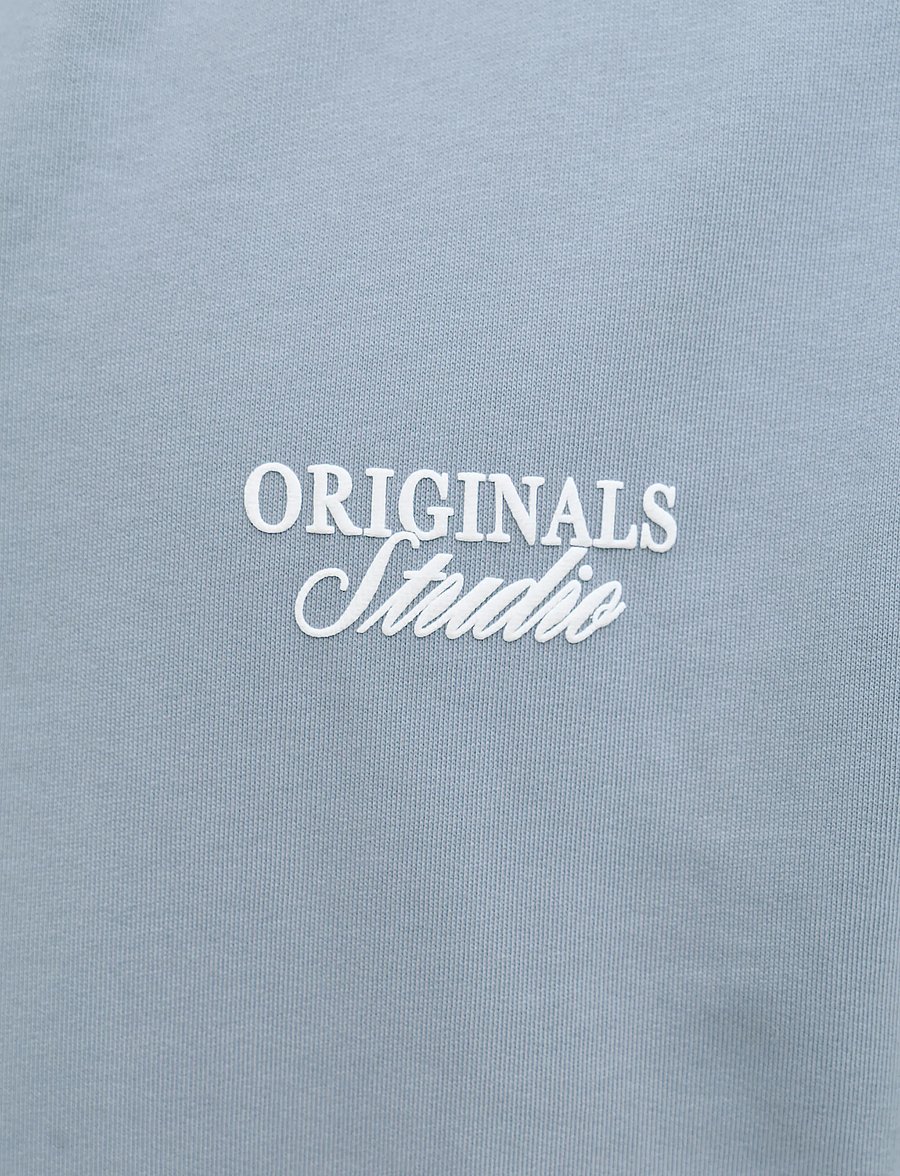 Jack & Jones - JORNORREBRO TYPO BACK SWEAT HOOD SN - hættetrøjer - tradewinds - 5