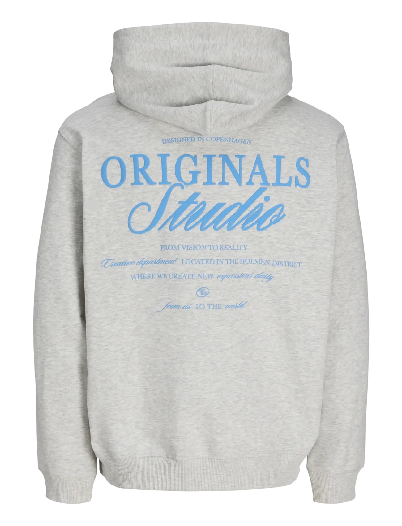 Jack & Jones - JORNORREBRO TYPO BACK SWEAT HOOD SN - hoodies - white melange - 2