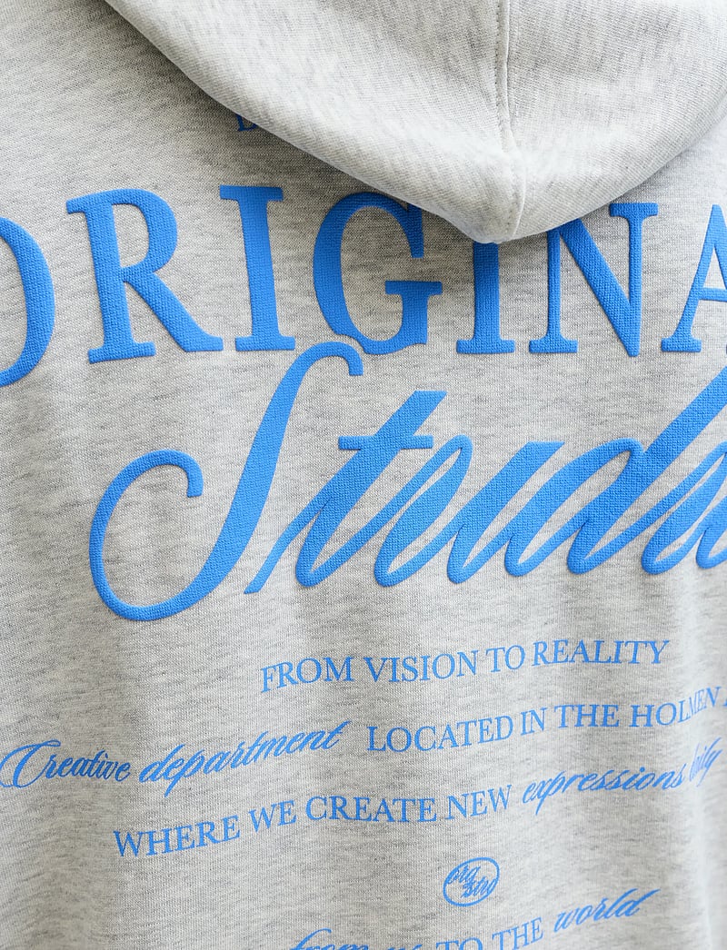 Jack & Jones - JORNORREBRO TYPO BACK SWEAT HOOD SN - hættetrøjer - white melange - 5